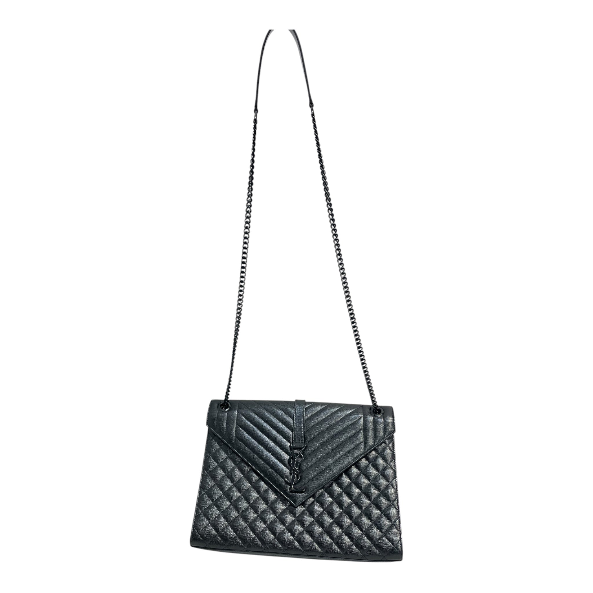 SAINT LAURENT/Bag/Leather/BLK/YSL ENVELOPE BAG view 1