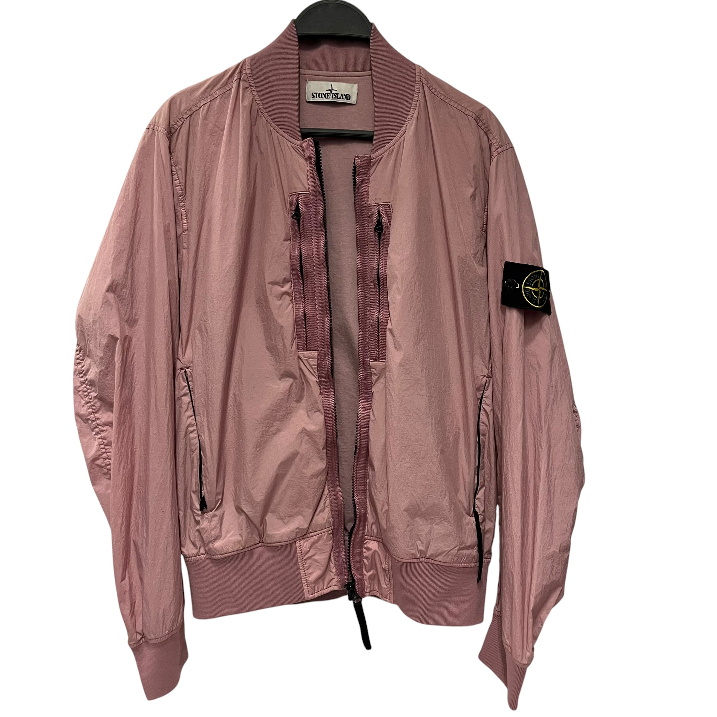 STONE ISLAND/Quilted Jkt/S/Nylon/PNK/crinkle bomber view 2