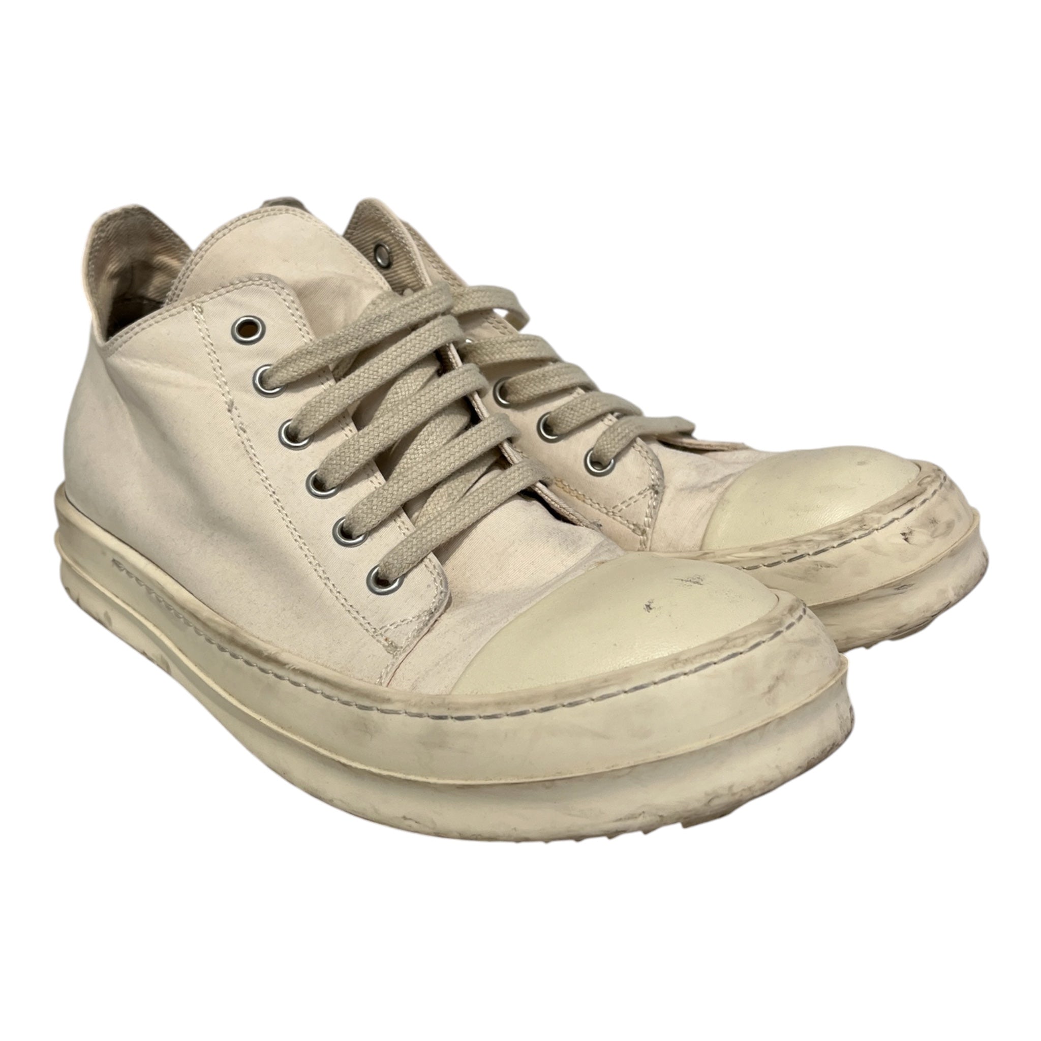 Rick Owens/Low-Sneakers/EU 40/Cotton/WHT/Ramones DRK SHDW Patch view 1