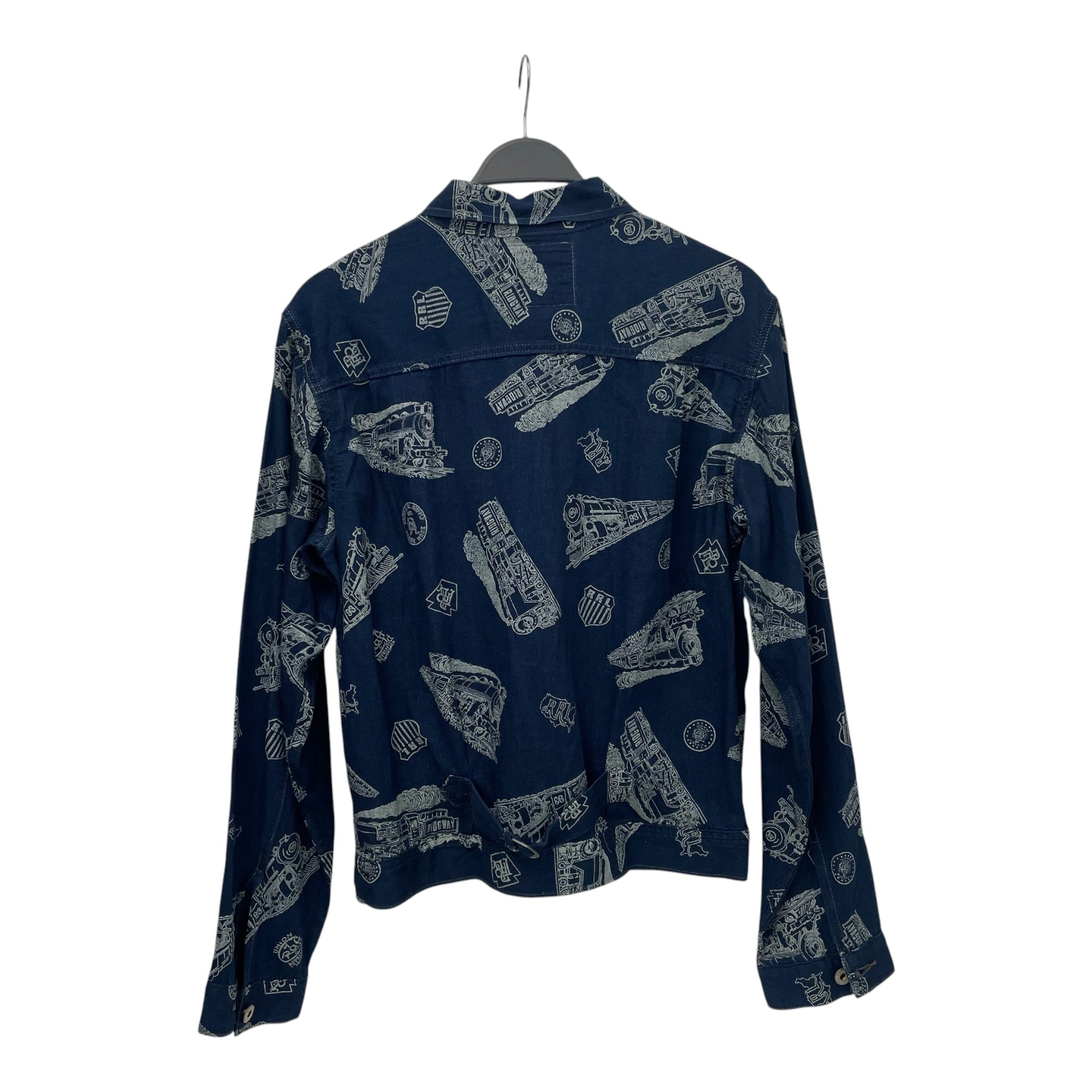 RRL/LS Shirt/S/Cotton/BLU/Graphic/TRAIN GRAPHIC view 2
