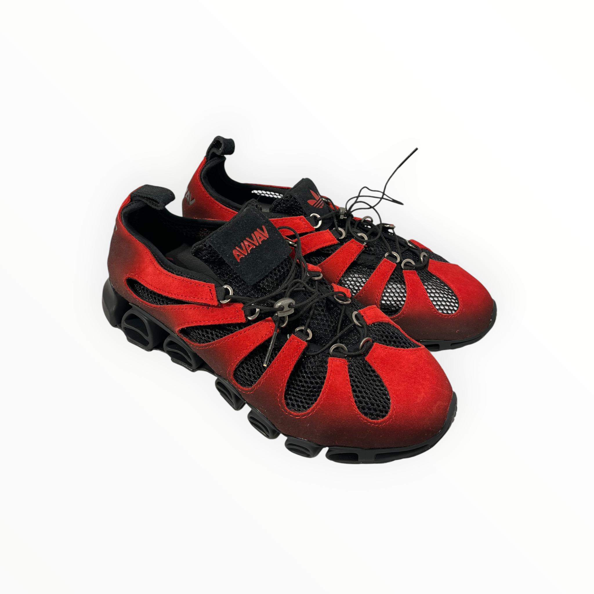 Y-3/AVAVAV/Low-Sneakers/US 8.5/Suede/RED/KH9687 AV MEGARIDE CUTOUT view 3