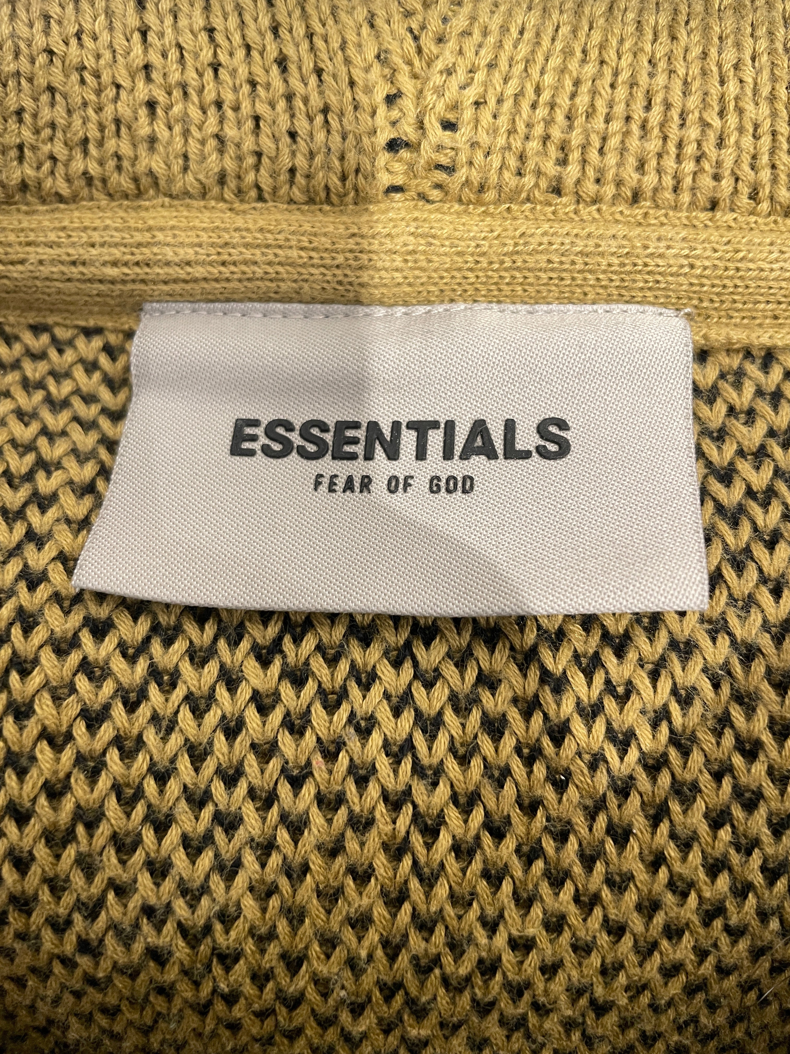 ESSENTIALS/Hoodie/L/Cotton/YEL/knit pullover view 3