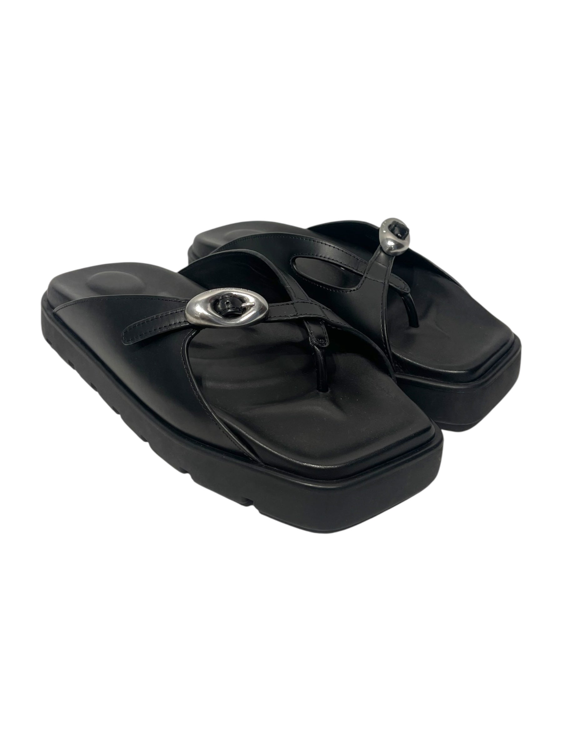 Alexander Wang/Sandals/US 8/Leather/BLK/Dome Platform Sandals view 1