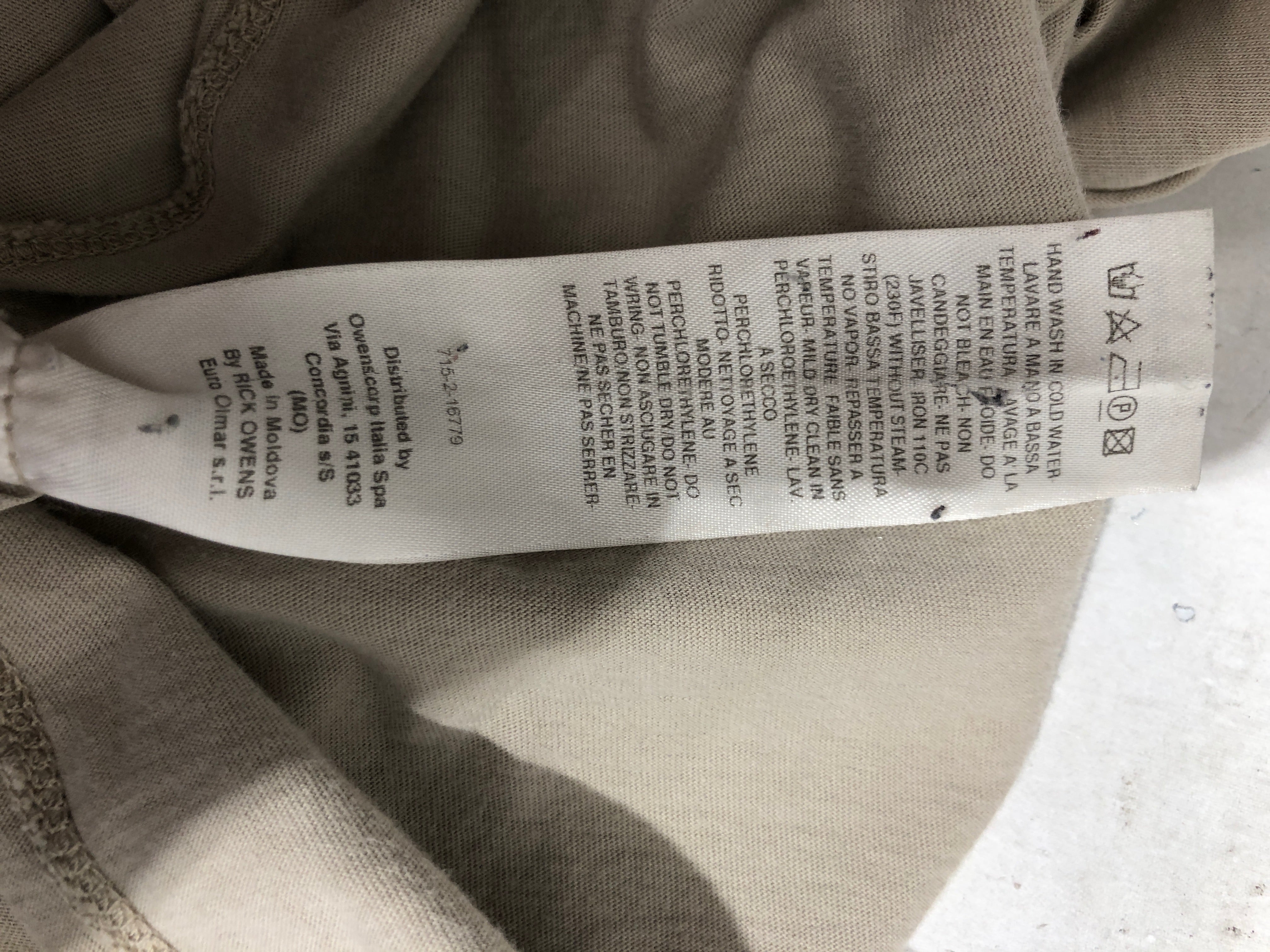 RICK OWENS DRKSHDW/T-Shirt/S/Cotton/BEG/PEARL T SHIRT view 6