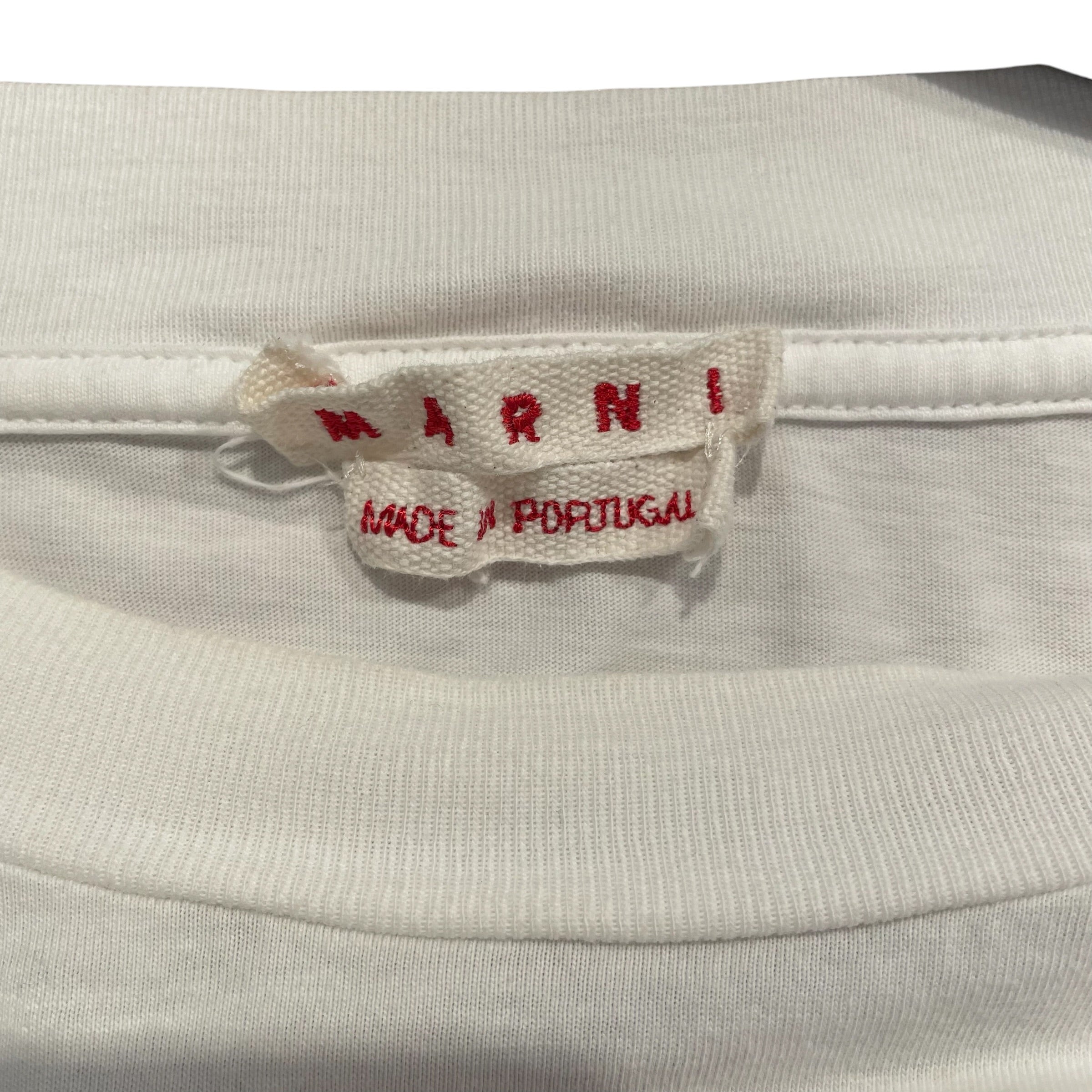 MARNI/T-Shirt/56/Cotton/WHT/Graphic/red logo view 3