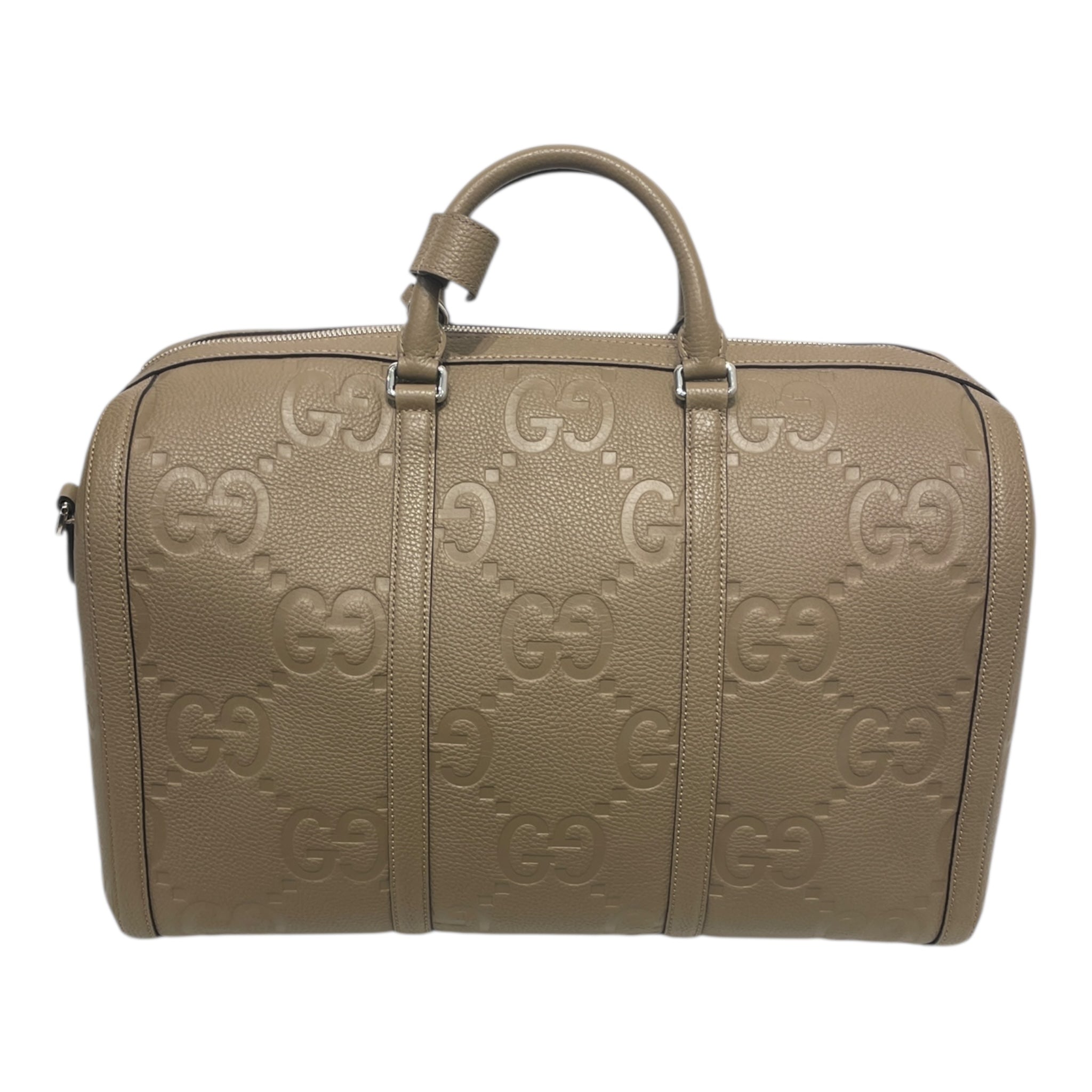 GUCCI/Luggage/XL/Monogram/Leather/KHK/#CKGX367/SILVER HW/SMALL HANDL view 2