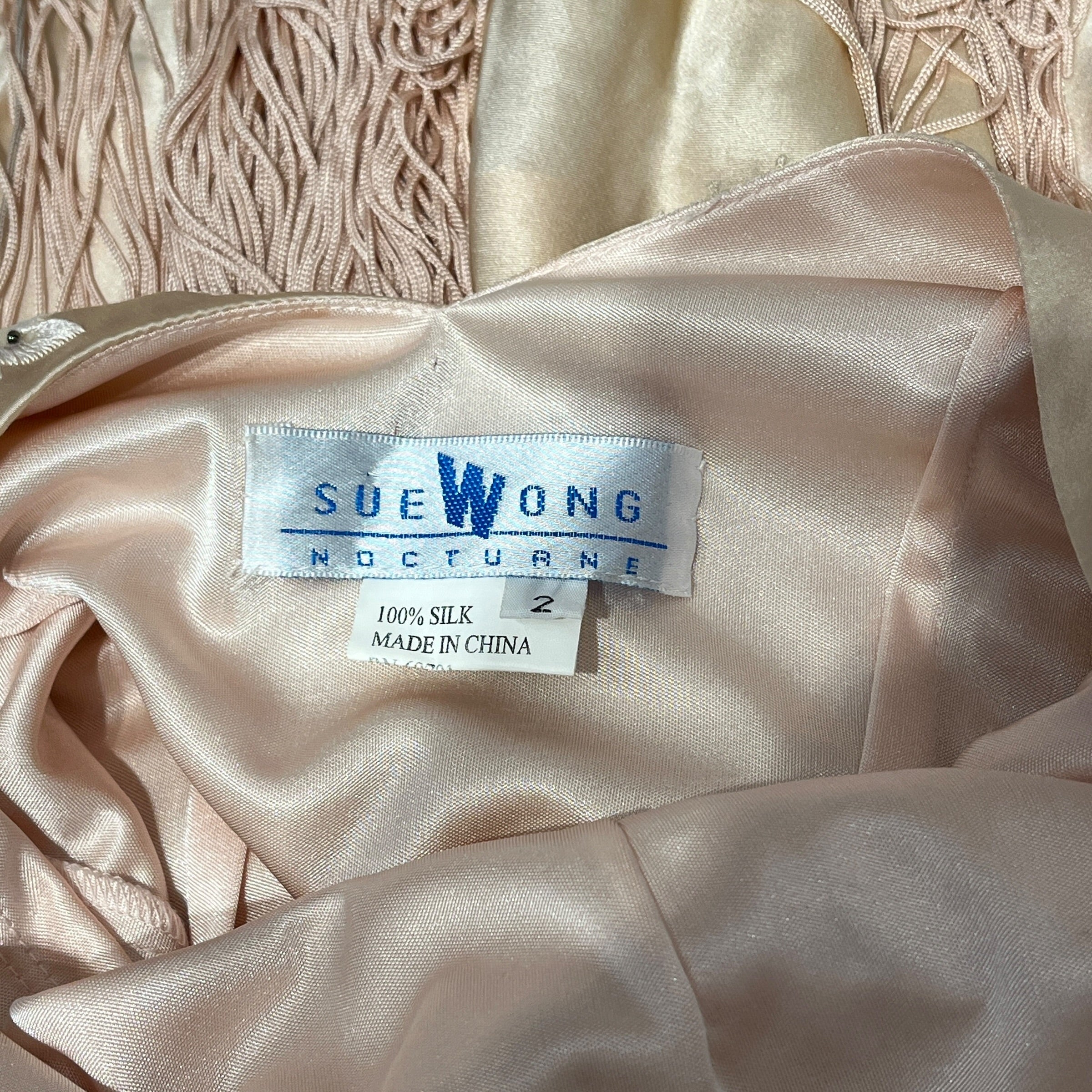 SUE WONG /SS Dress/2/Silk/CRM/FLOWER PATTERN view 3