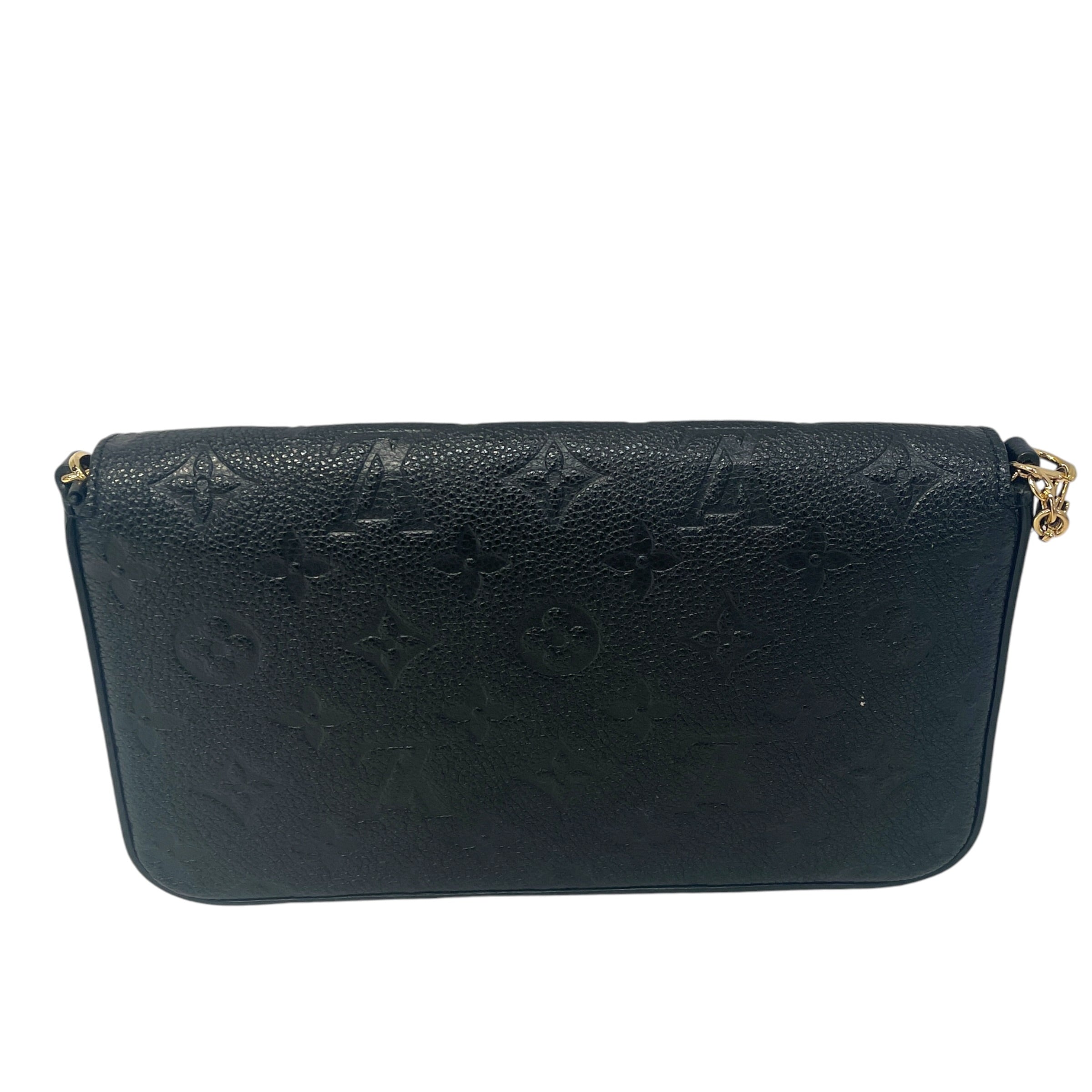 LOUIS VUITTON/Cross Body Bag/Monogram/Leather/BLK/Pochette Felicie Empriente view 3
