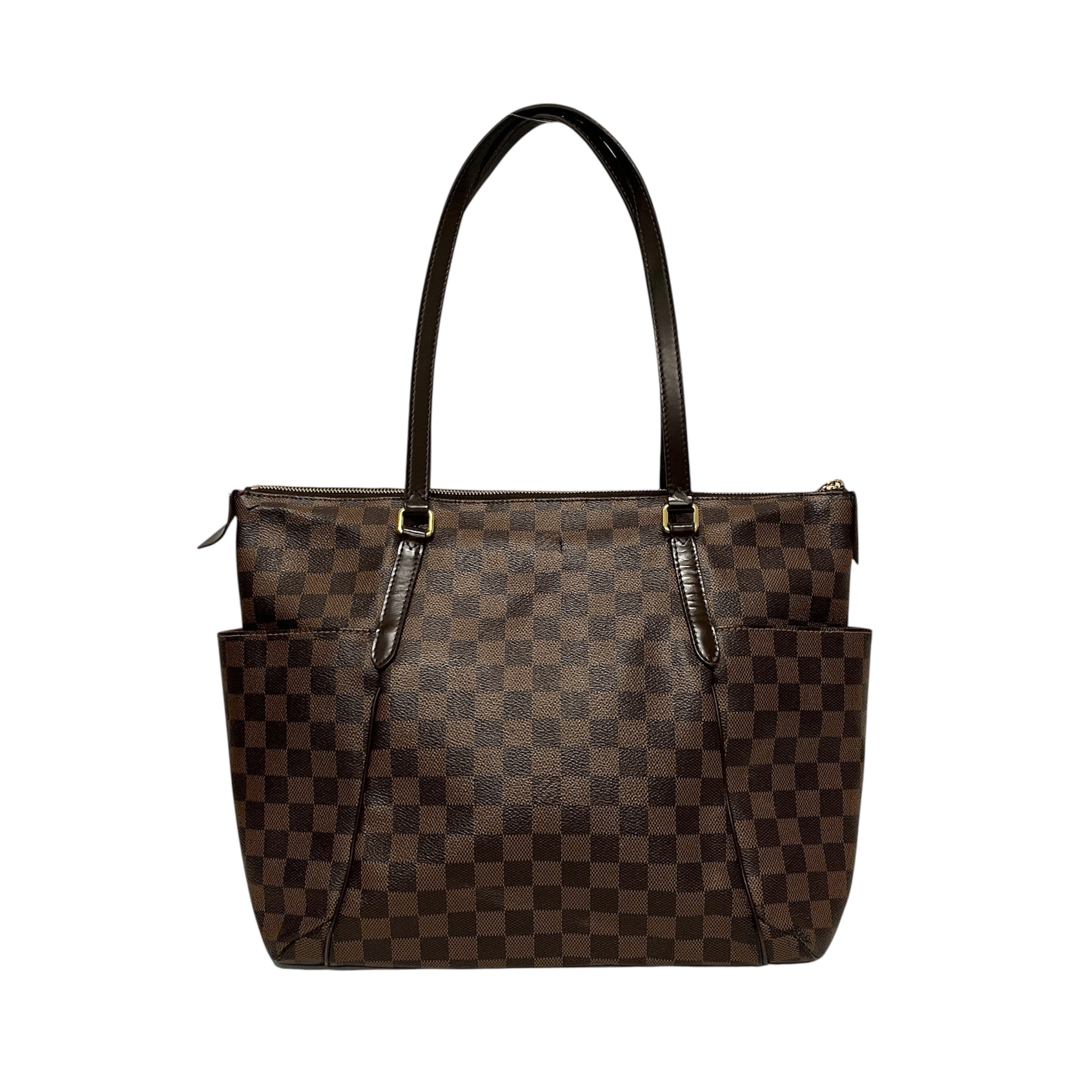 LOUIS VUITTON/Hand Bag/Monogram/Leather/BRW/TOTALLY MM DAMIER EBENE view 1