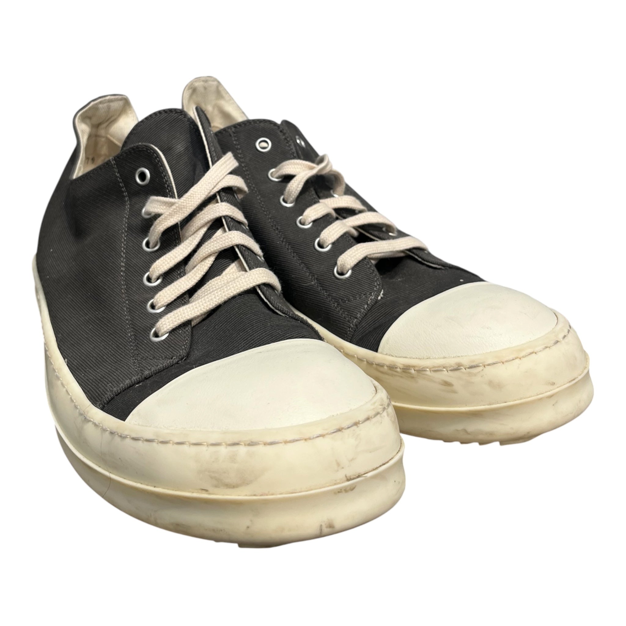 Rick Owens/Low-Sneakers/US 11/Cotton/GRY/RAMONE LOW TOP CANVAS view 3