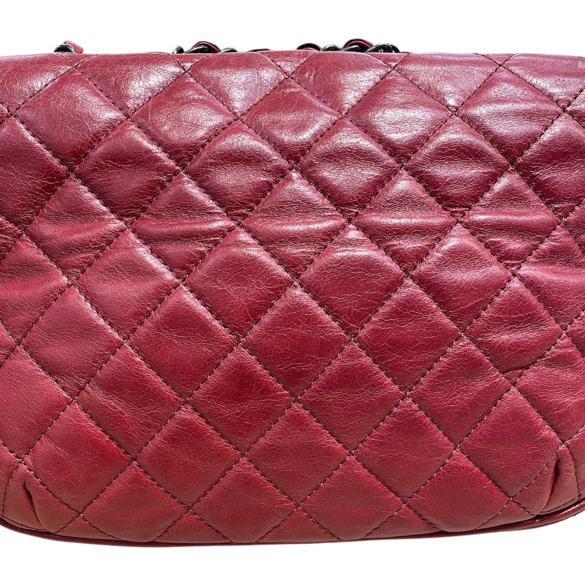 CHANEL/Cross Body Bag/Leather/RED/21655257 SCALLOP FLAP QUILTED view 6