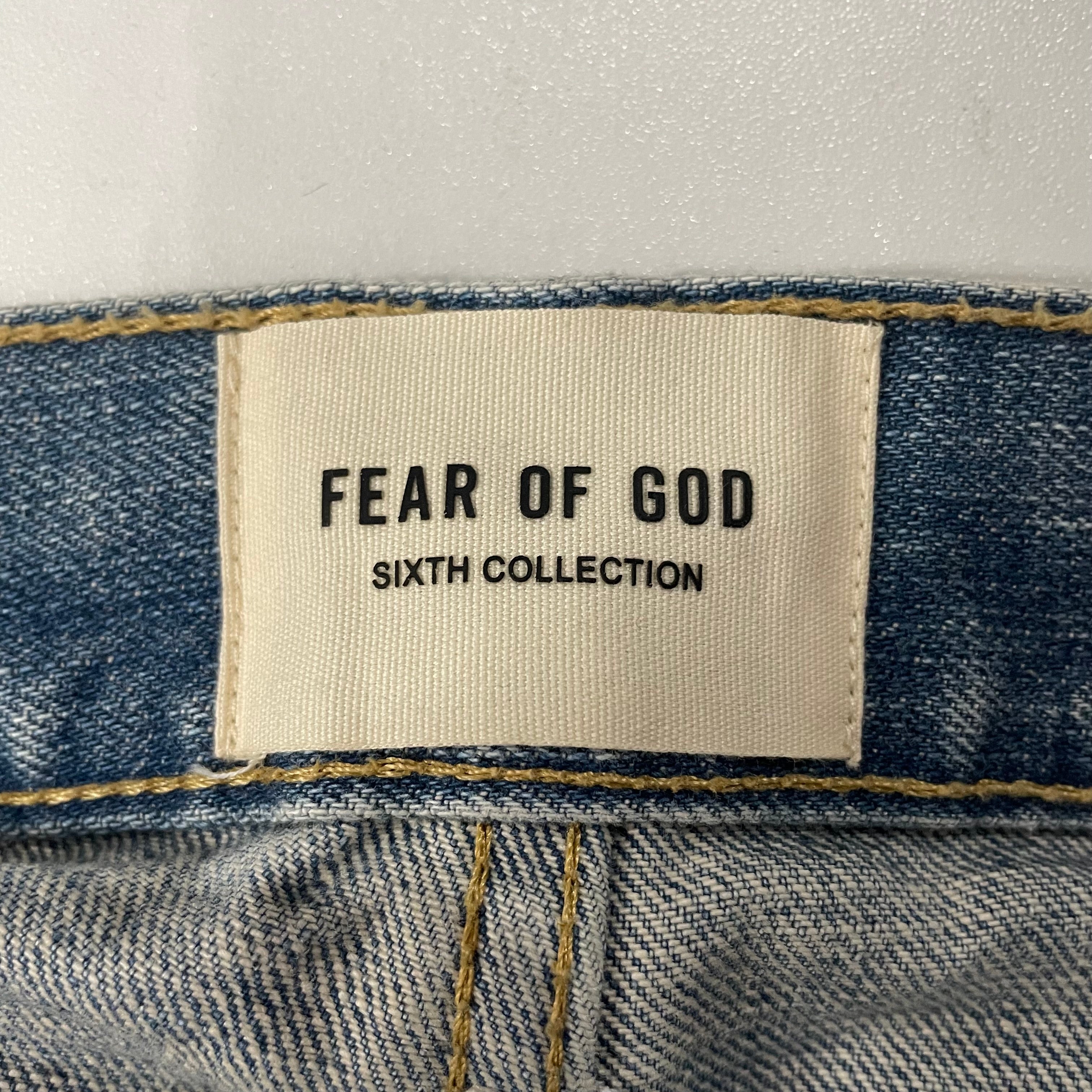 FEAR OF GOD/Skinny Pants/32/Denim/BLU/SIXTH COLLECTION / KNEE SLITS view 3