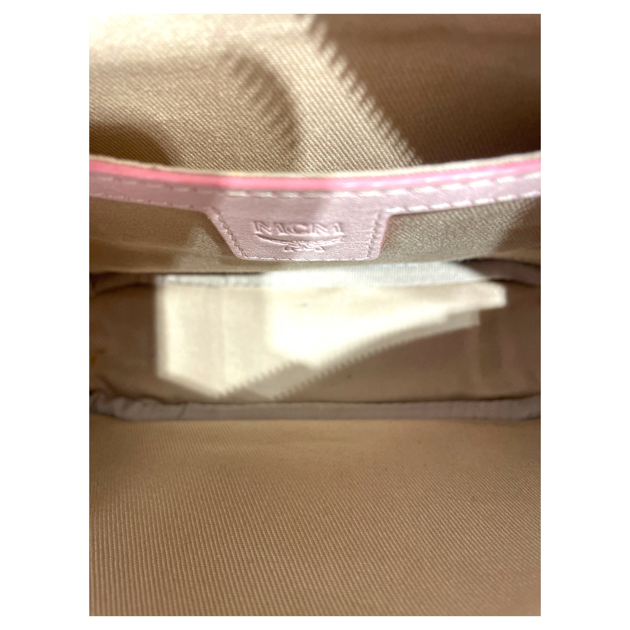 MCM/Belt/Monogram/Leather/PNK/ view 3