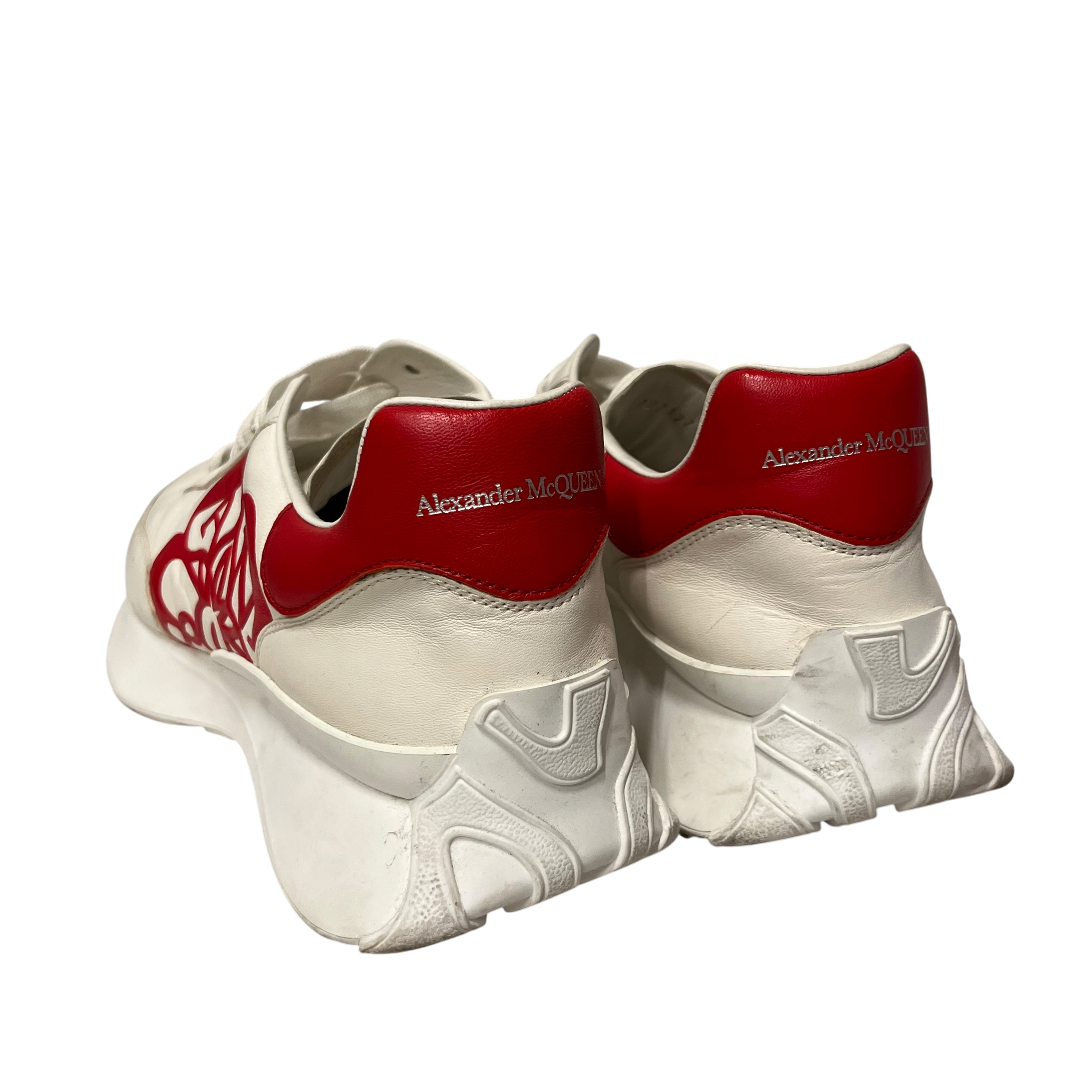 Alexander McQueen/Low-Sneakers/EU 43/Leather/WHT/SPRINT RUNNER LUST RED view 2