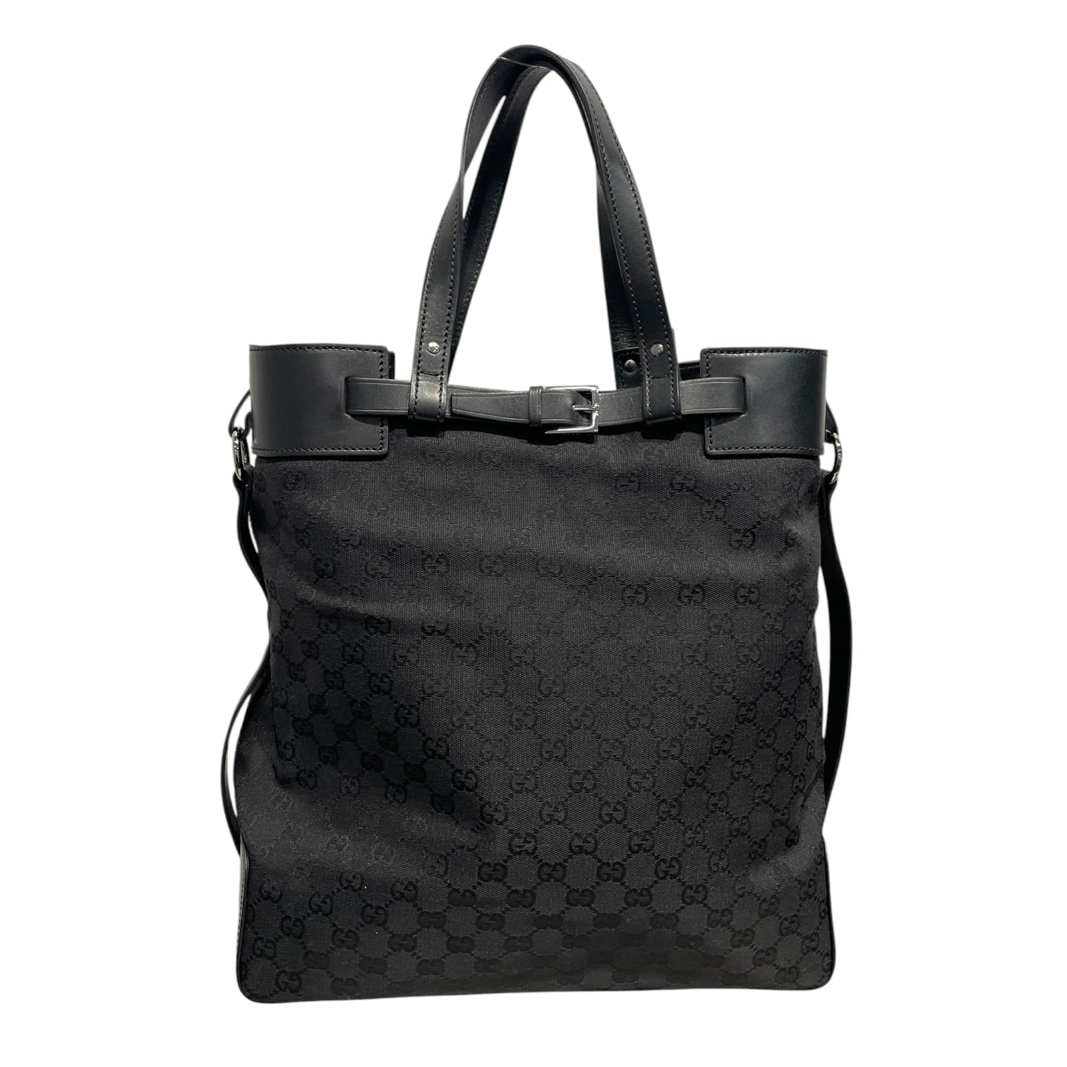 GUCCI/Tote Bag/Monogram/BLK/Belted Tote 107756 view 1
