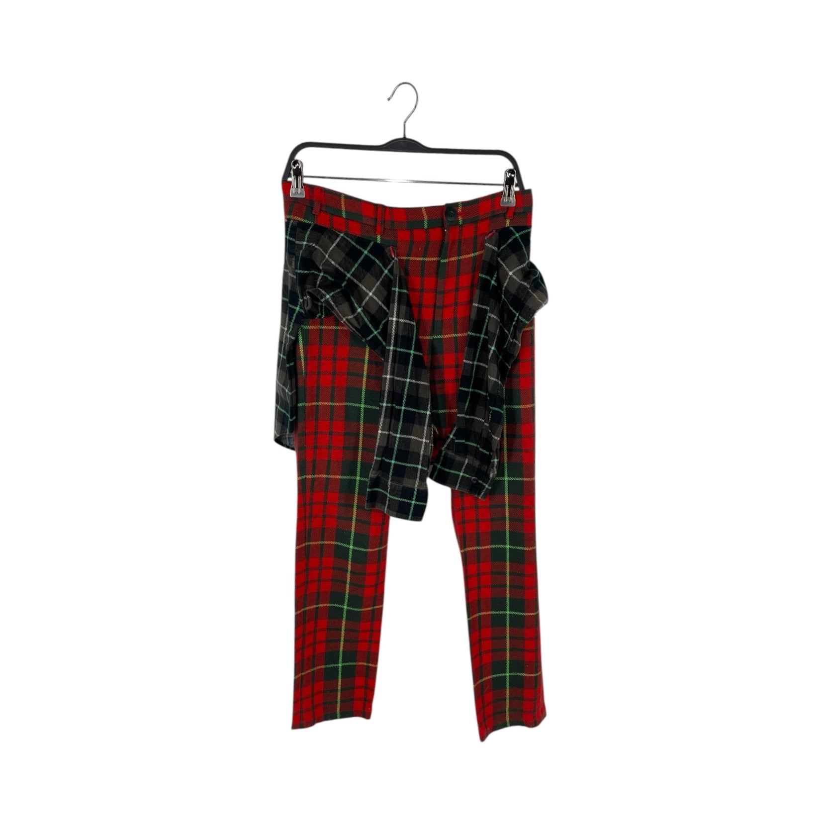 UNDERCOVER/Skinny Pants/L/RED/Plaid/FLANNEL TIE VTG PANTS view 1