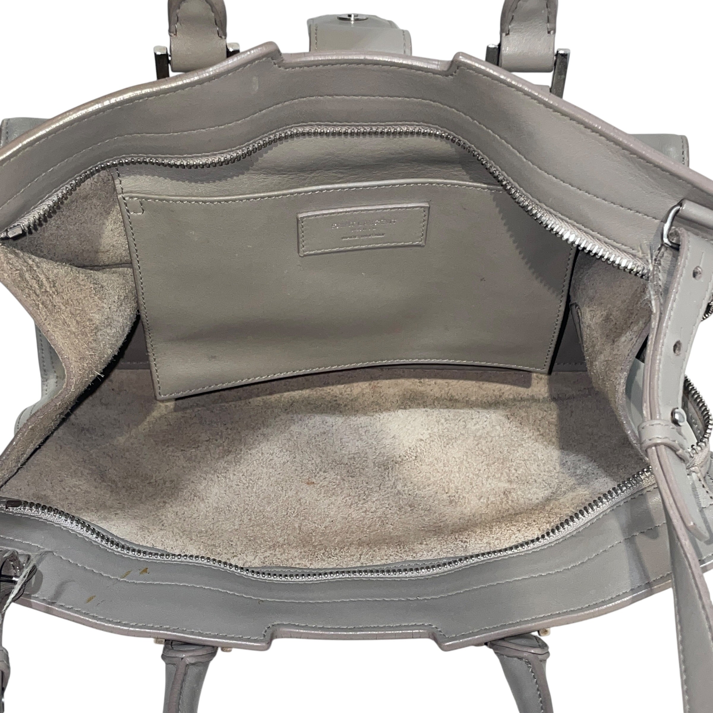 YVES SAINT LAURENT/Cross Body Bag/Leather/GRY/Y Cabas view 4