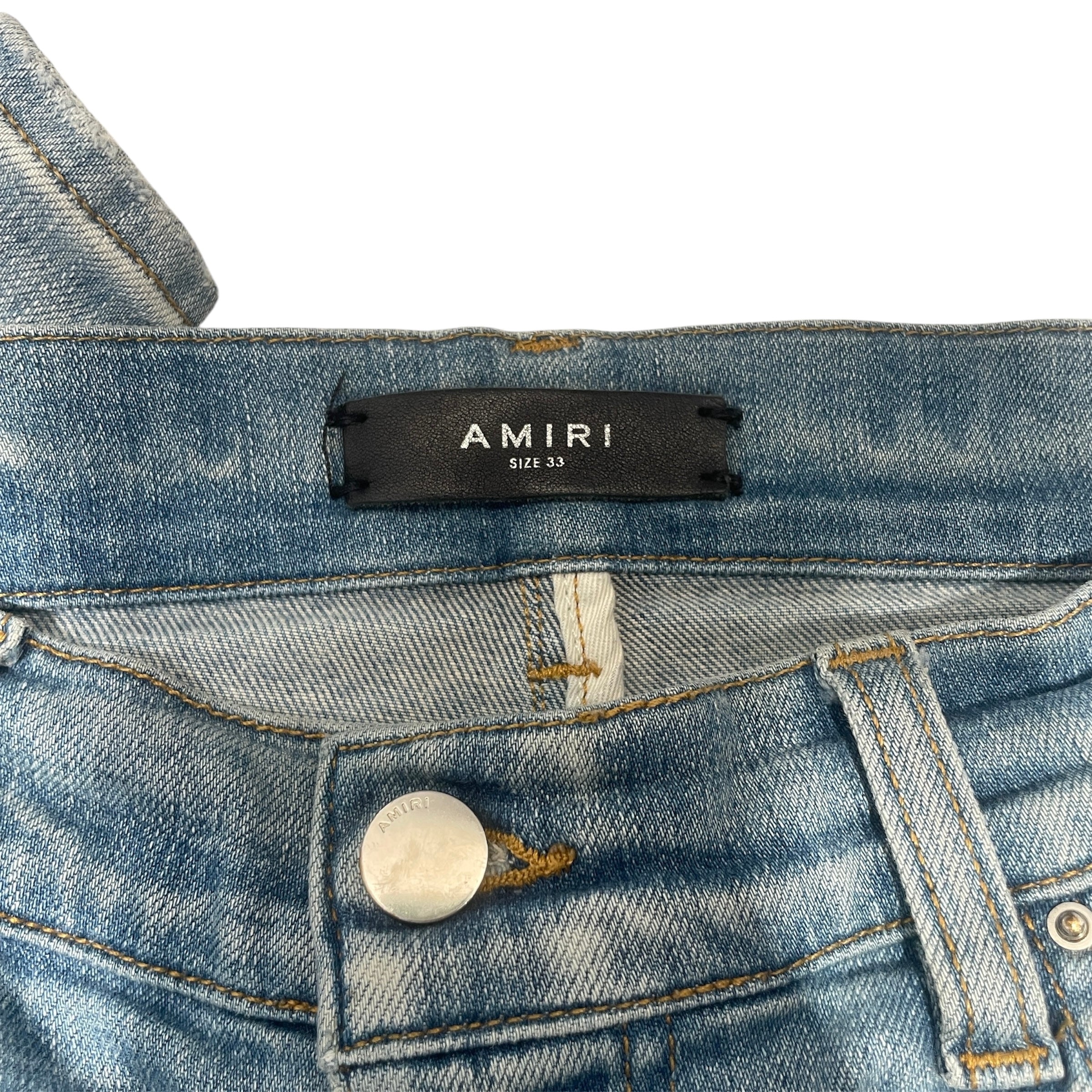 AMIRI/Skinny Pants/33/Cotton/BLU/ view 3