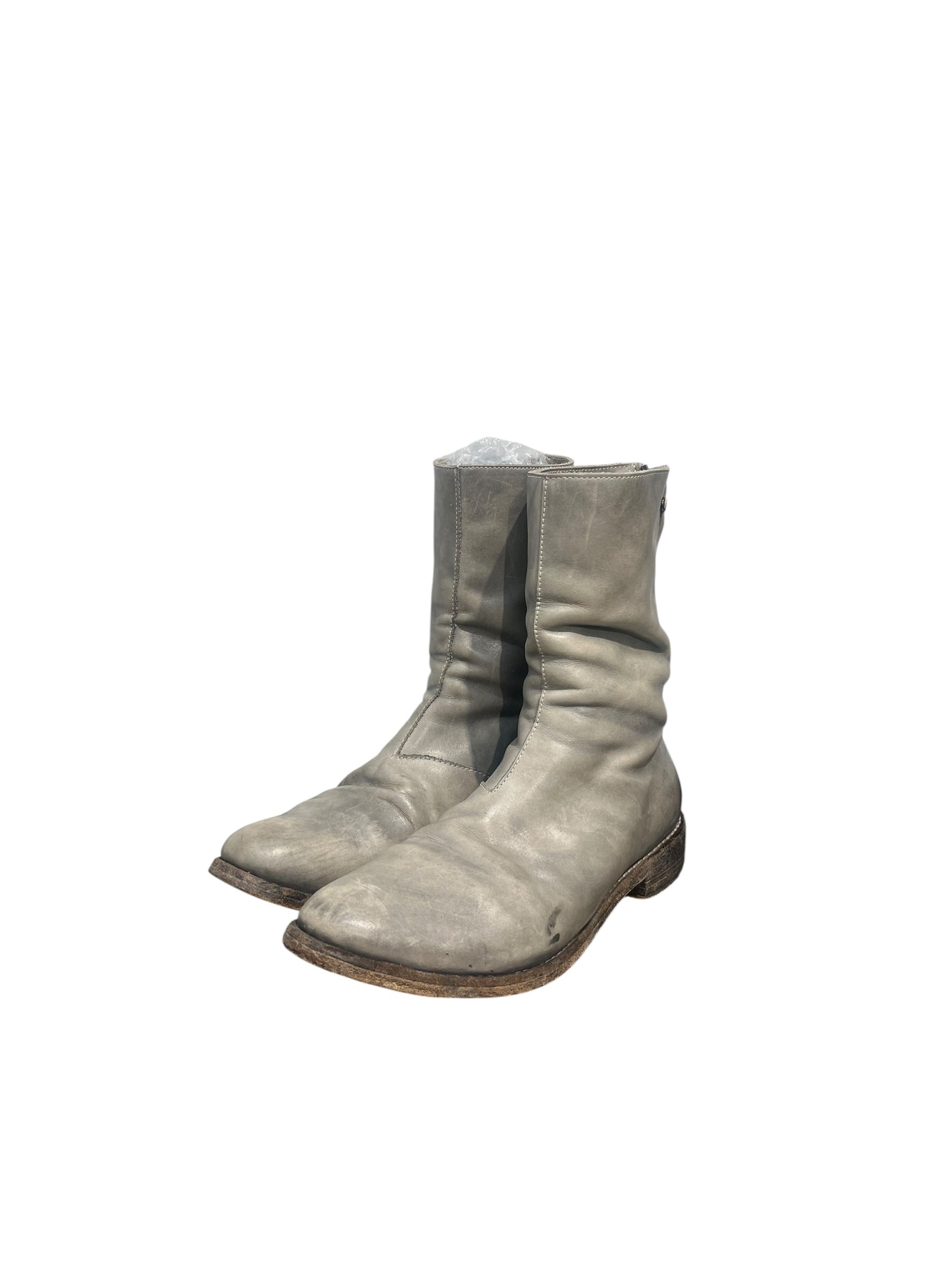 CAROL CHRISTIAN POELL/Boots/EU 41/Leather/GRY/tornado zip double view 1