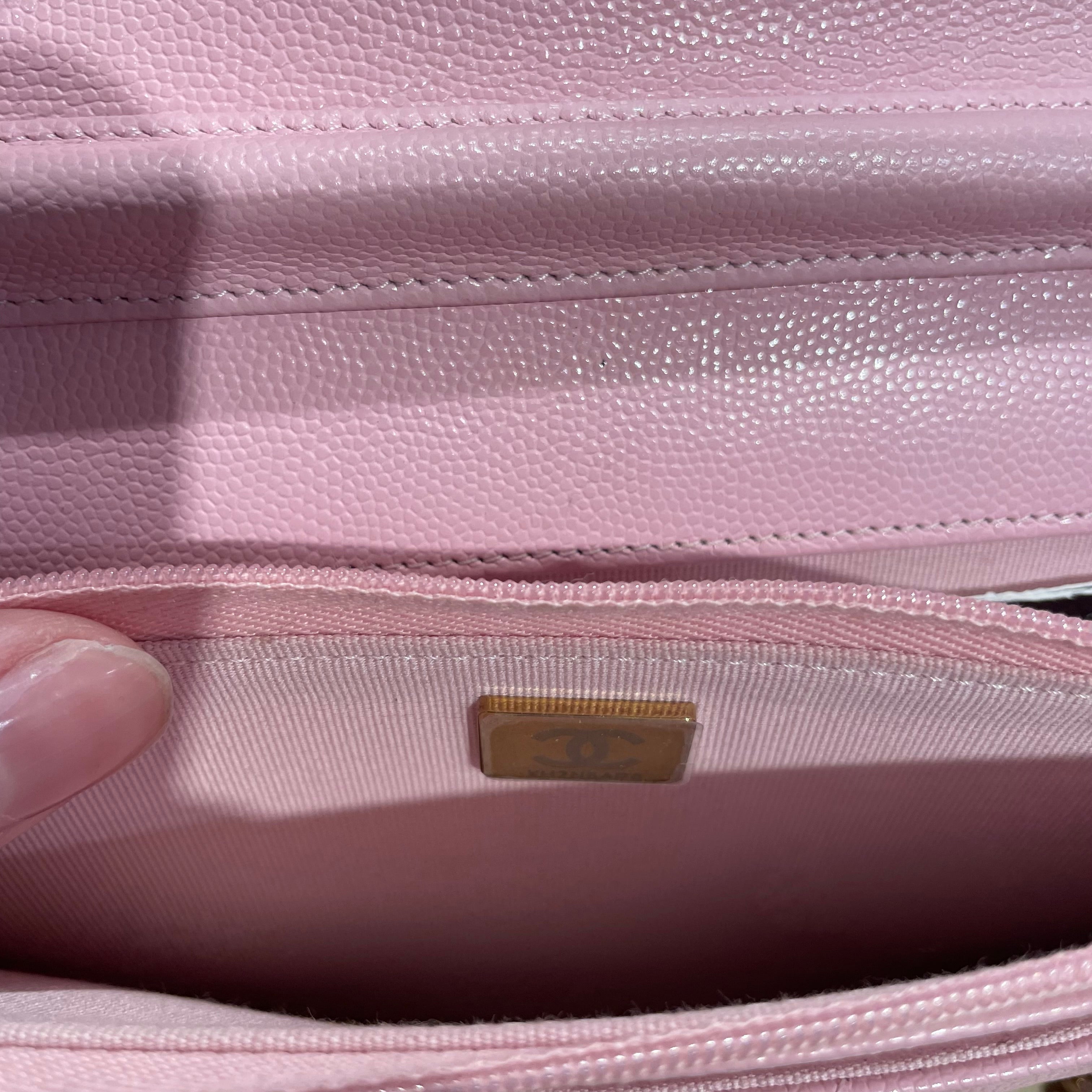CHANEL/Cross Body Bag/PNK/wallet on chain pink caviar view 10