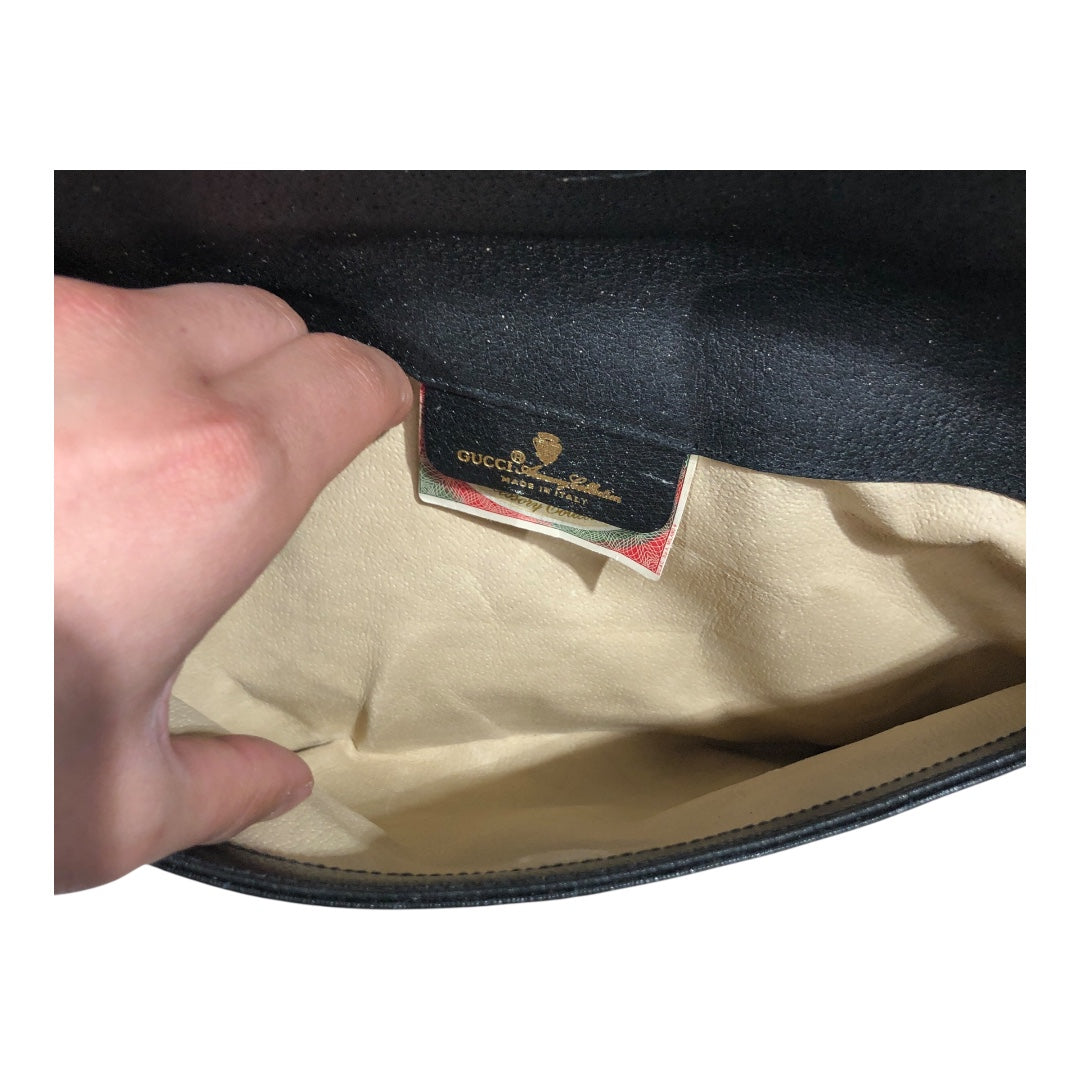 GUCCI/Vintage/Clutch Bag/Monogram/BLK/VINTAGE COATED CANVAS CLUTCH view 4