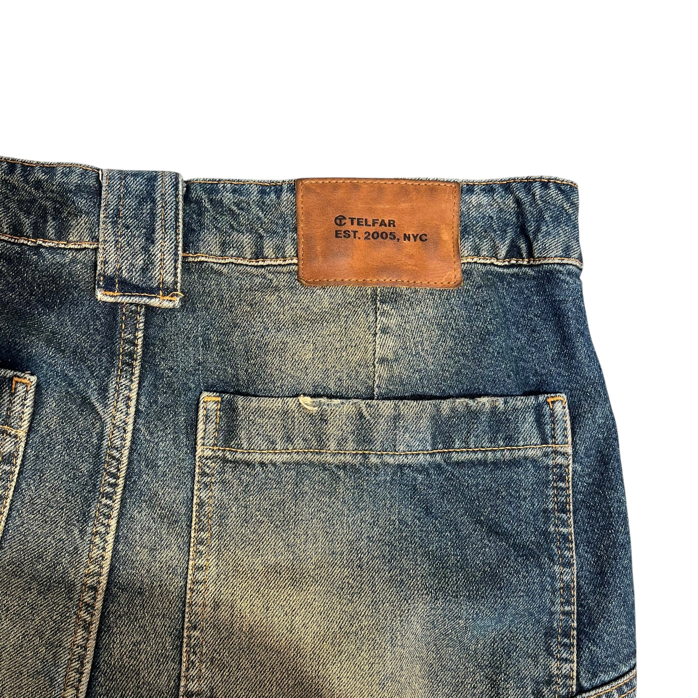 Telfar/Pants/34/Cotton/IDG/FLARED JEANS view 3