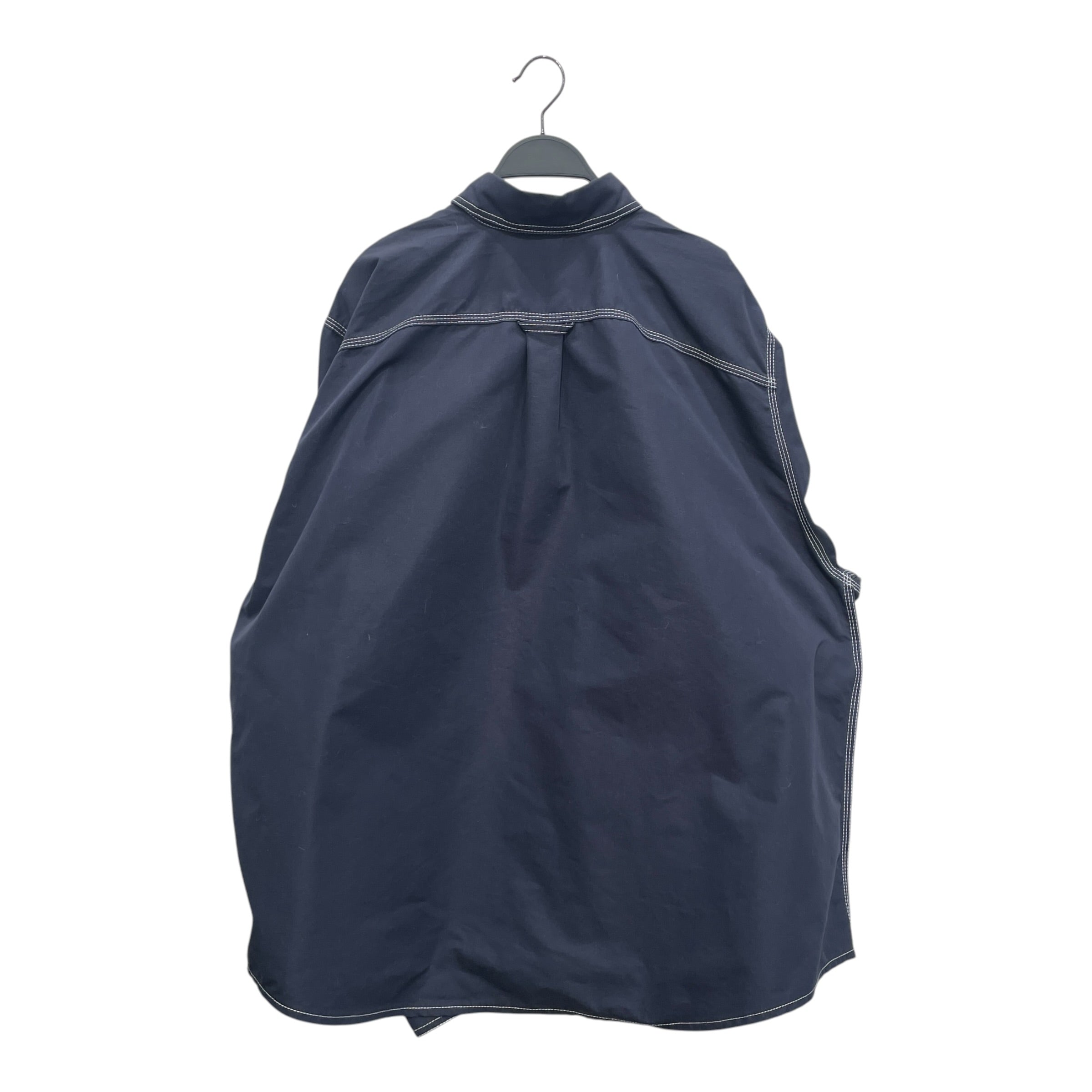 VETEMENTS/Jacket/L/Cotton/NVY/WHITE STITCH WORK SHIRT view 2