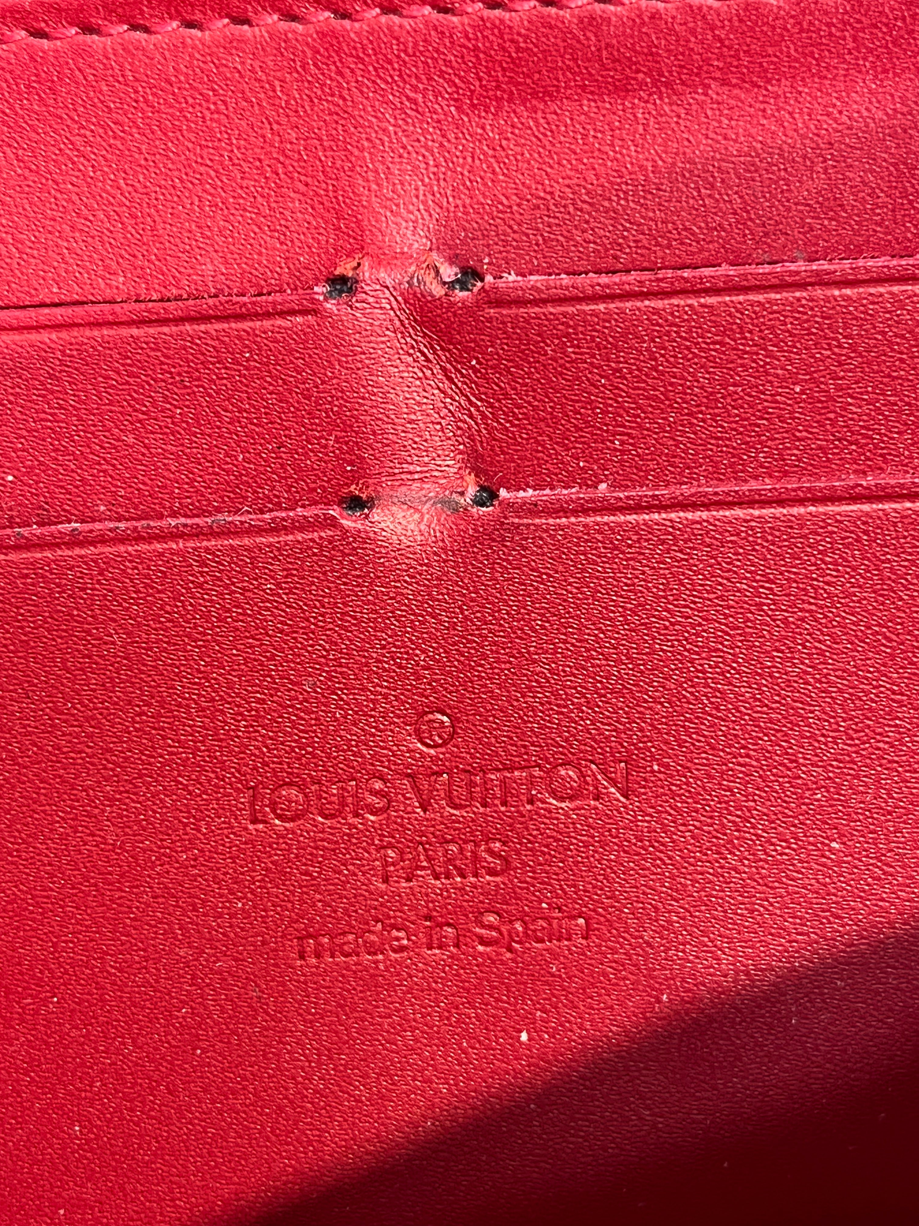 LOUIS VUITTON/Long Wallet/Monogram/Leather/RED/VERNIS view 6