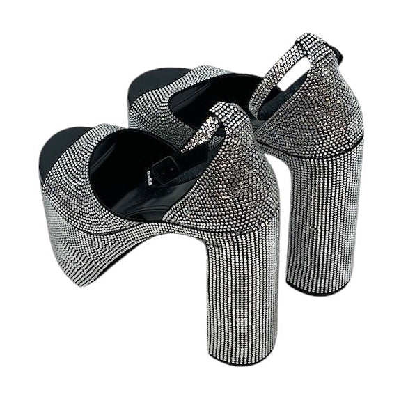 BALENCIAGA/Heels/EU 39/SLV/CAMDN SANDAL CRYSTAL view 2
