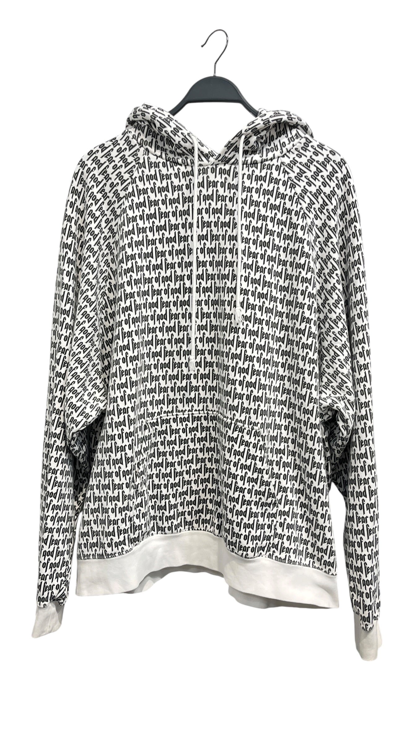 FEAR OF GOD/Hoodie/XL/All Over Print/Cotton/WHT/Repeat Pattern view 1