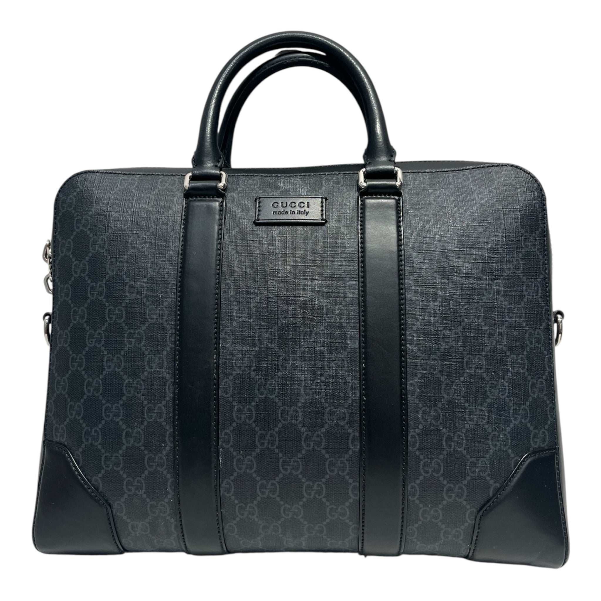GUCCI/Briefcase/All Over Print/Leather/BLK/BRIEF view 1