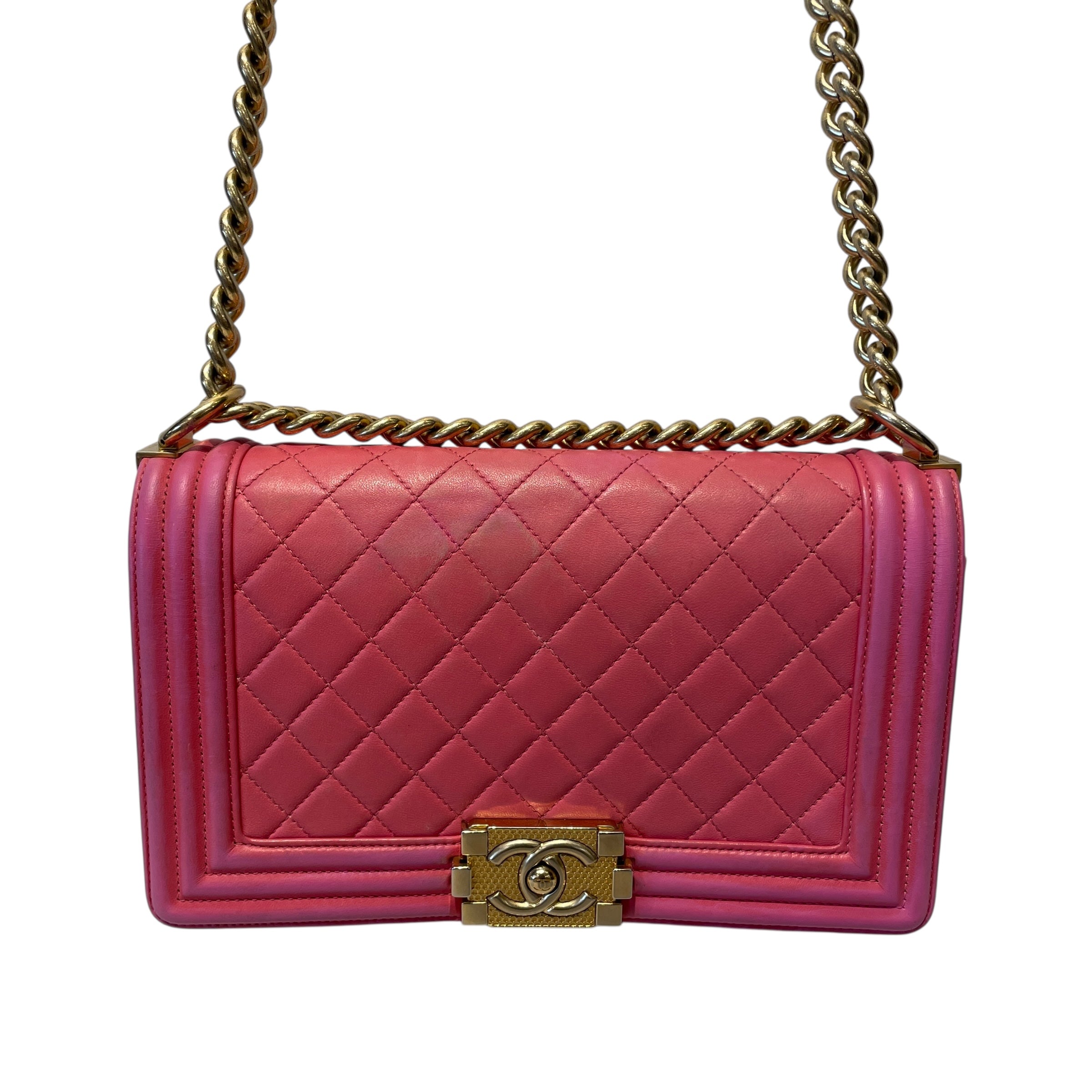 CHANEL/Bag/Leather/PNK/Boy Flap Bag view 3