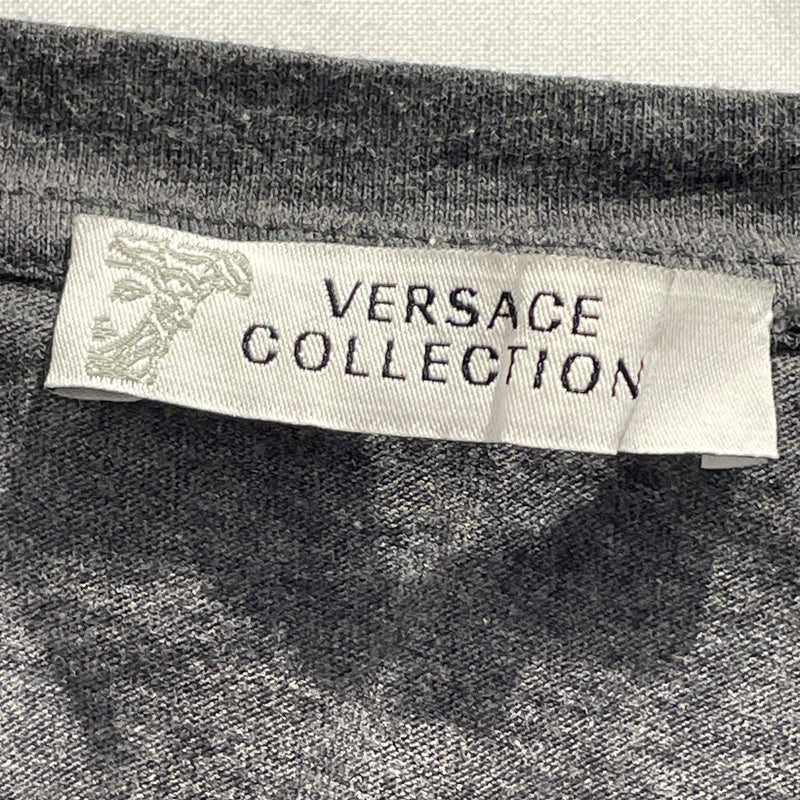 VERSACE/T-Shirt/XL/Cotton/GRY/Graphic/