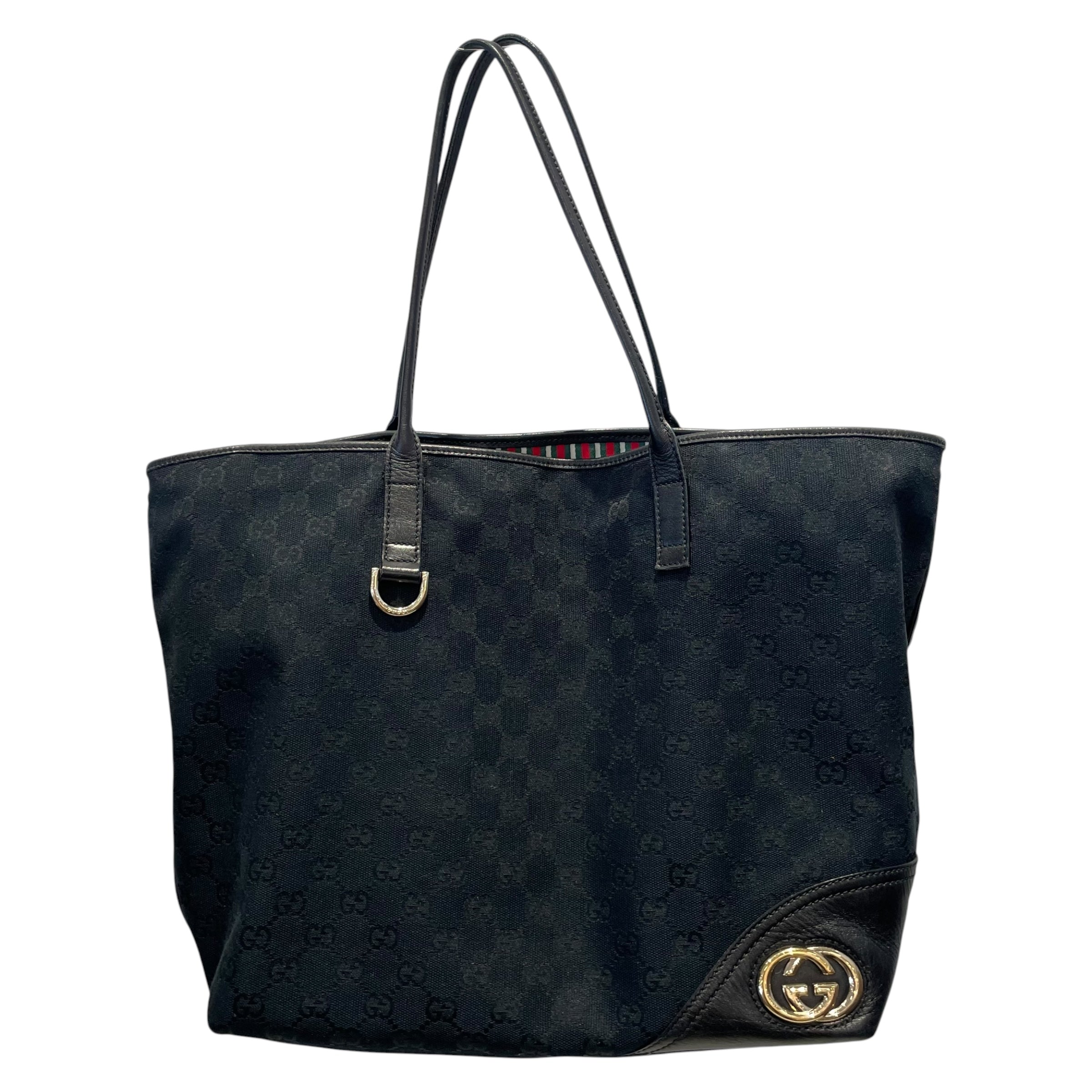 GUCCI/Tote Bag/Monogram/Nylon/BLK/Ophidia Cloth Tote view 1