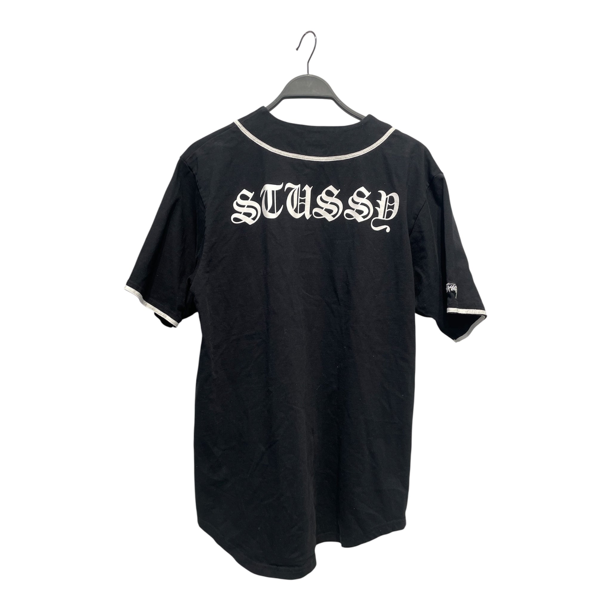 STUSSY/SS Shirt/L/Cotton/BLK/Baseball jersey view 2
