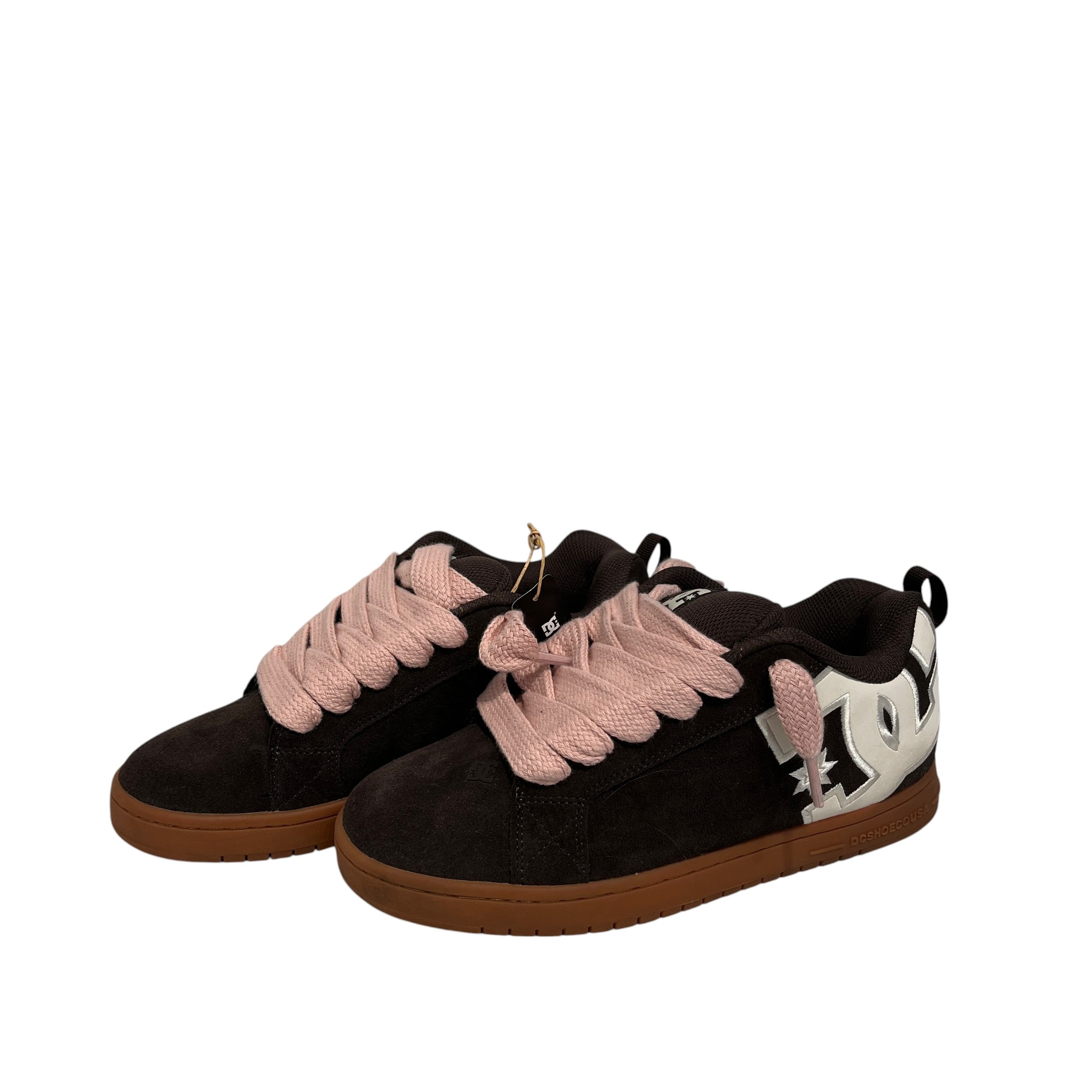 DC SHOES/Low-Sneakers/US 8/Cotton/BRW/DC GRAFFIK PINK BRWN view 2