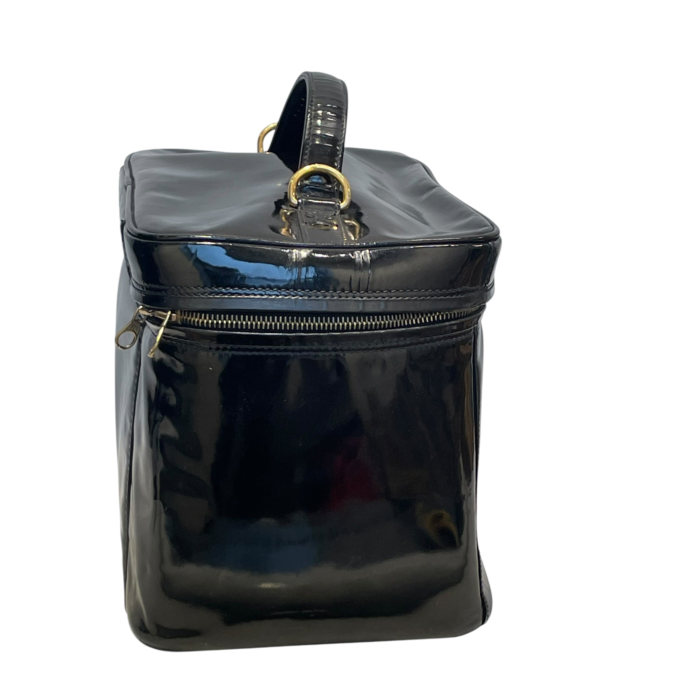 CHANEL/Bag/Leather/BLK/vanity case large cc view 3