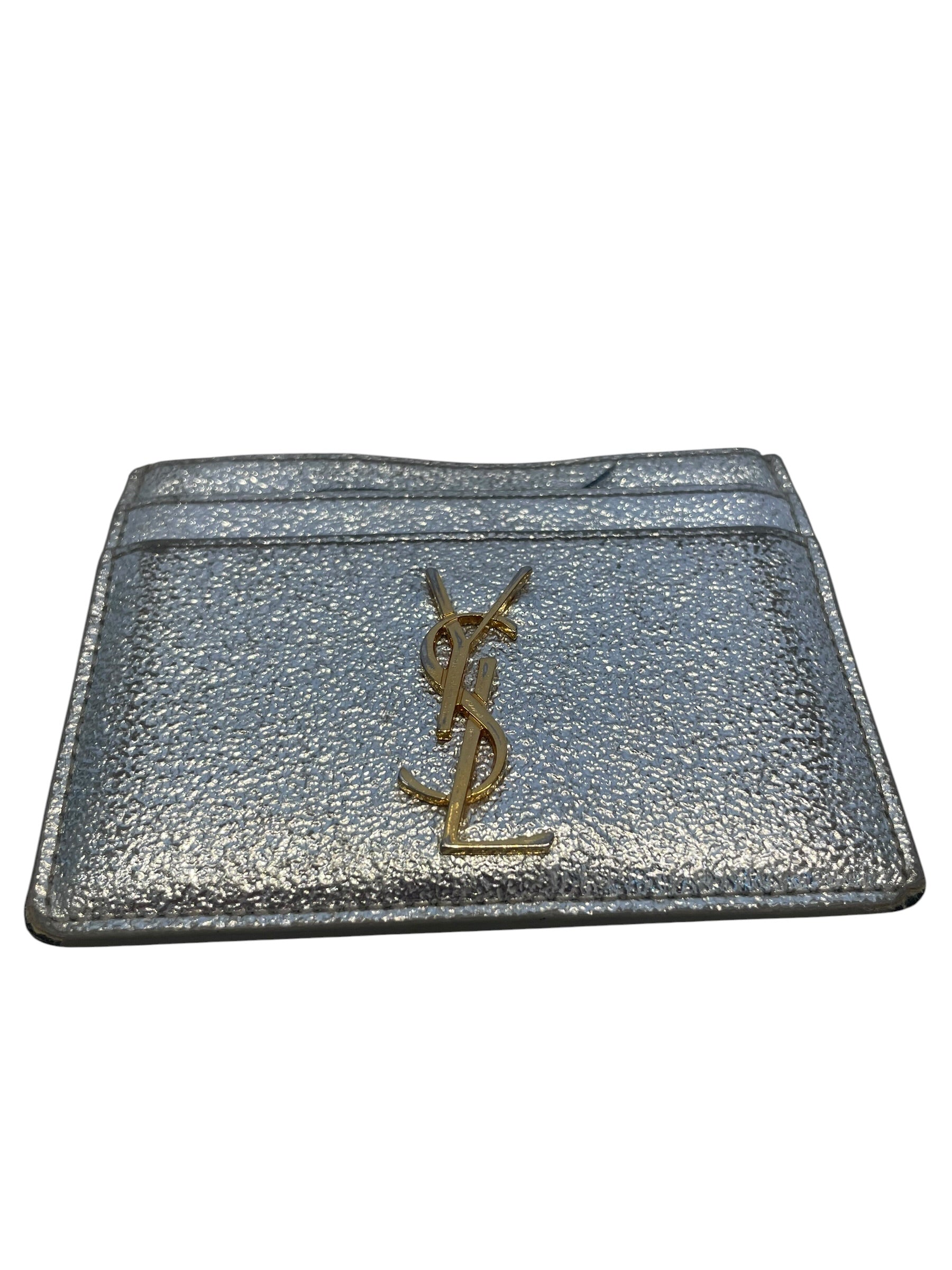 SAINT LAURENT/Wallet/SLV/L's/METALLIC CARD HOLDER view 4
