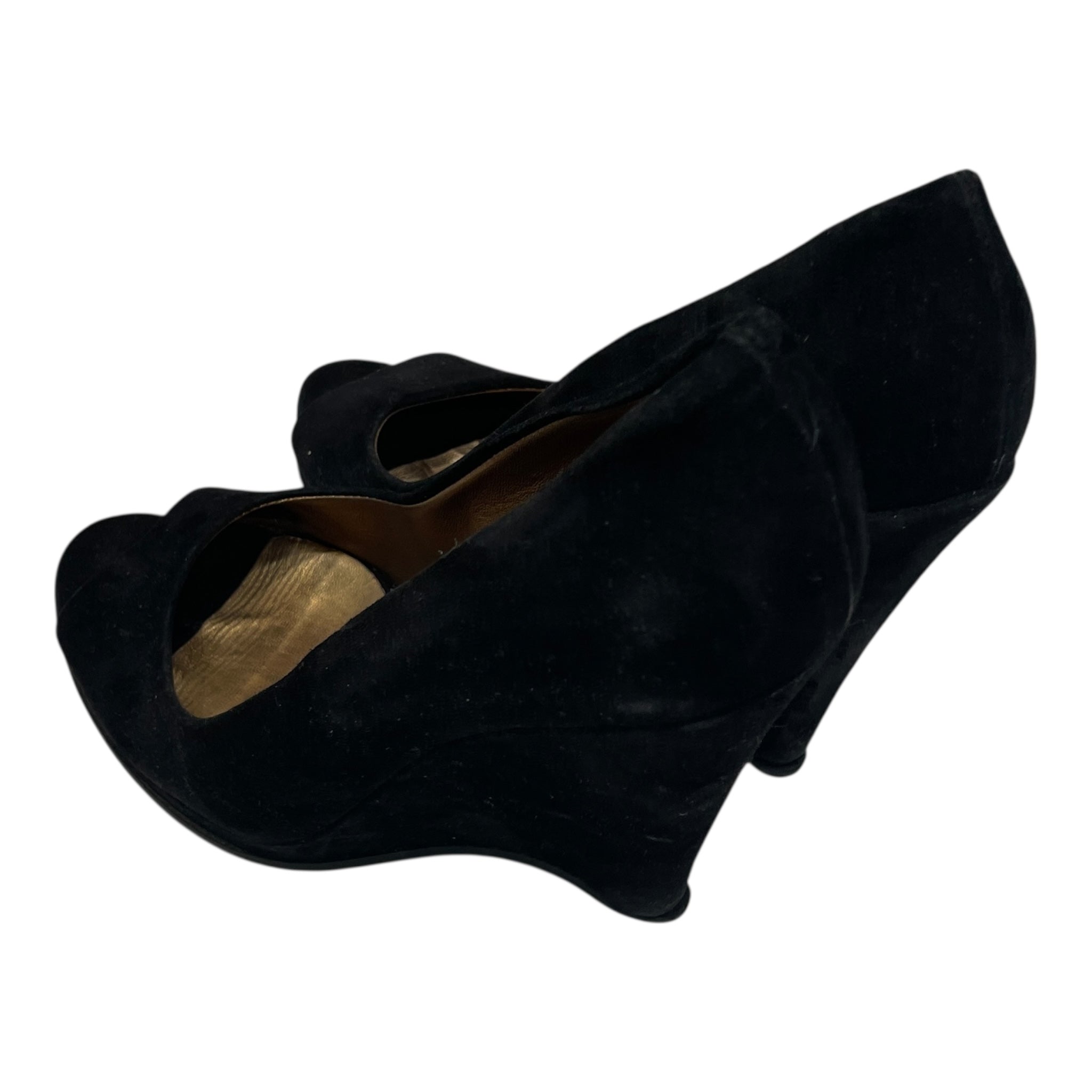 MIU MIU/Heels/EU 36/Suede/BLK/SLIP ON WEDGES view 2