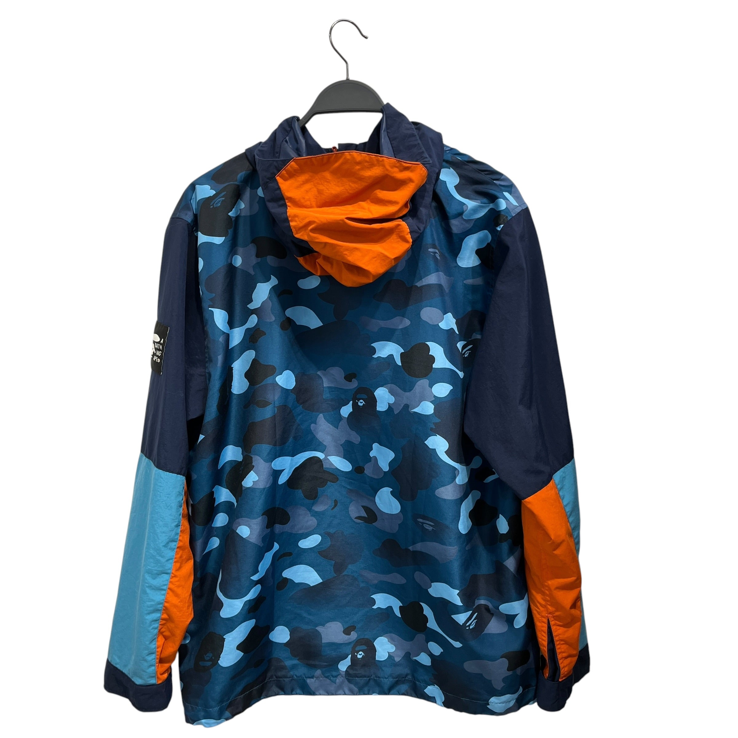 A BATHING APE/Windbreaker/L/Nylon/BLU/Camouflage/Orange Zipper view 2