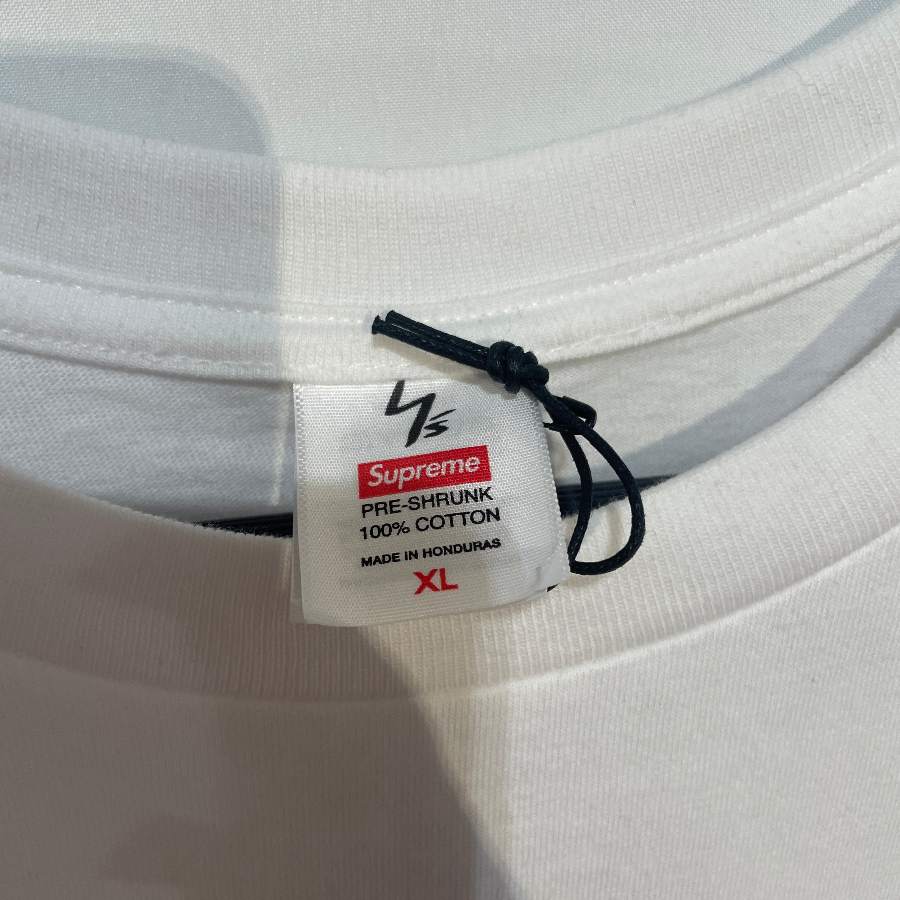Supreme/YOHJI YAMAMOTO/T-Shirt/XL/Cotton/WHT/Graphic/Logo Graphic T shirt view 3
