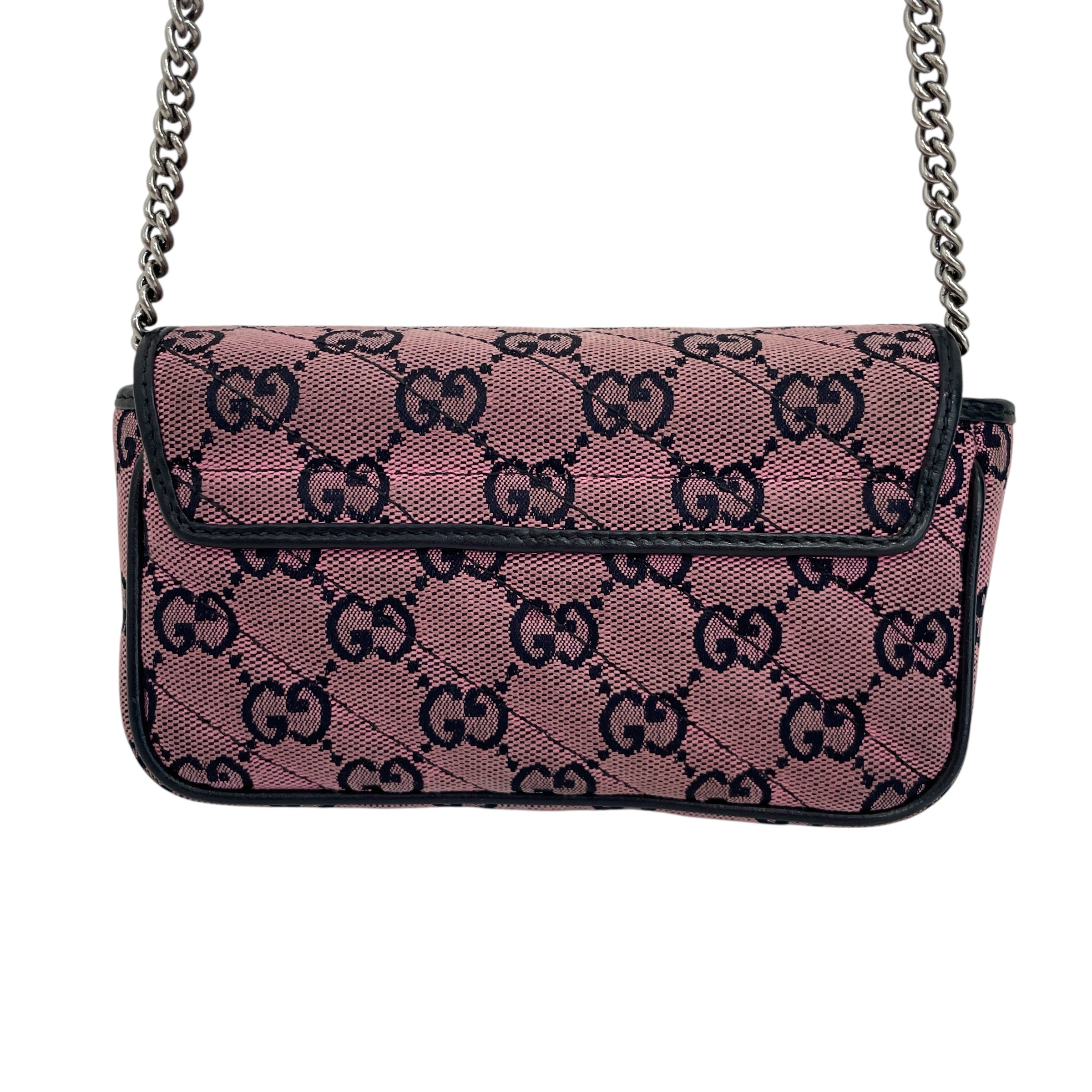 GUCCI/Cross Body Bag/Monogram/PNK/MATELASSE GG MARMONT SUPER MIN view 5