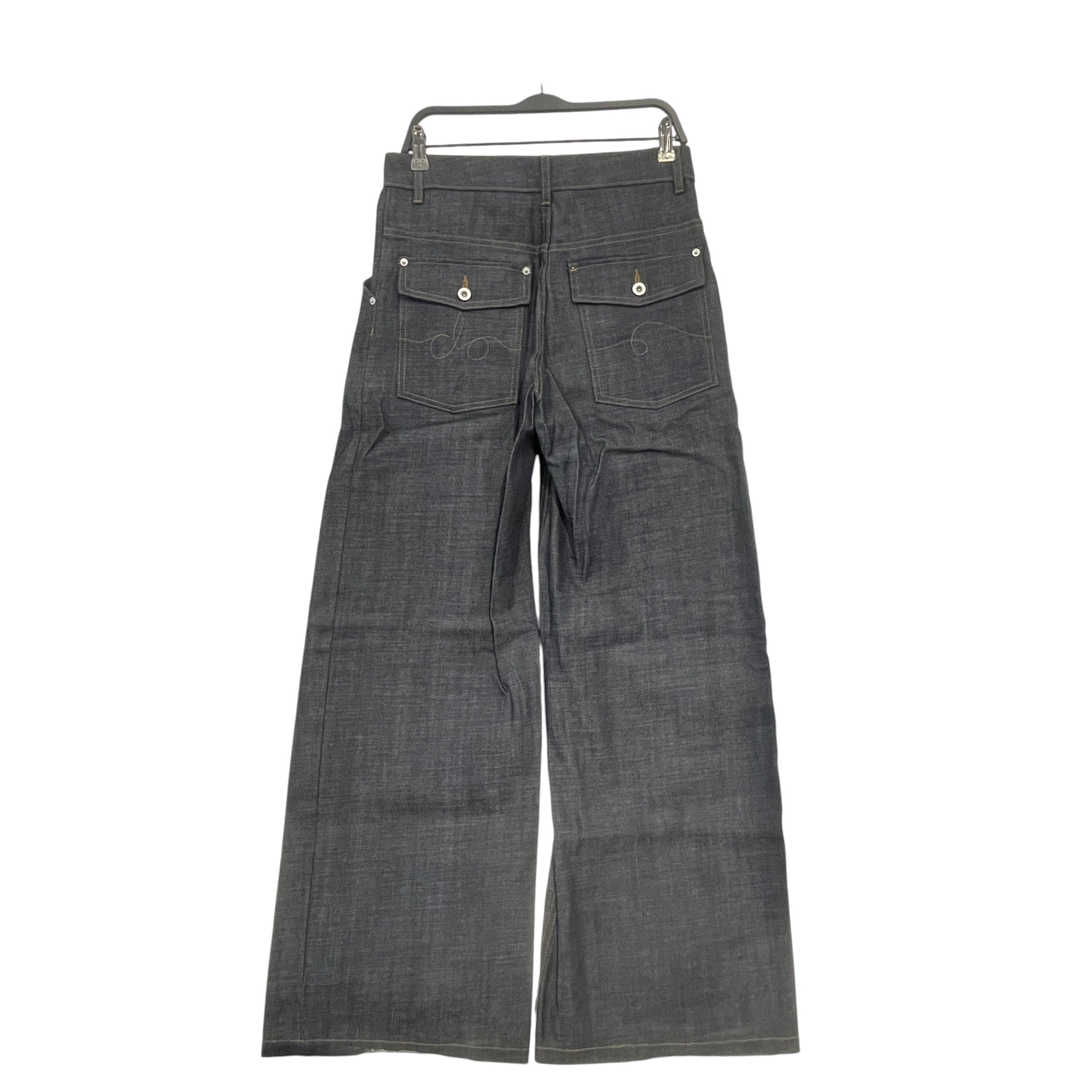 dusty armadillo /Straight Pants/L/Denim/NVY/button fly slv hardware view 2