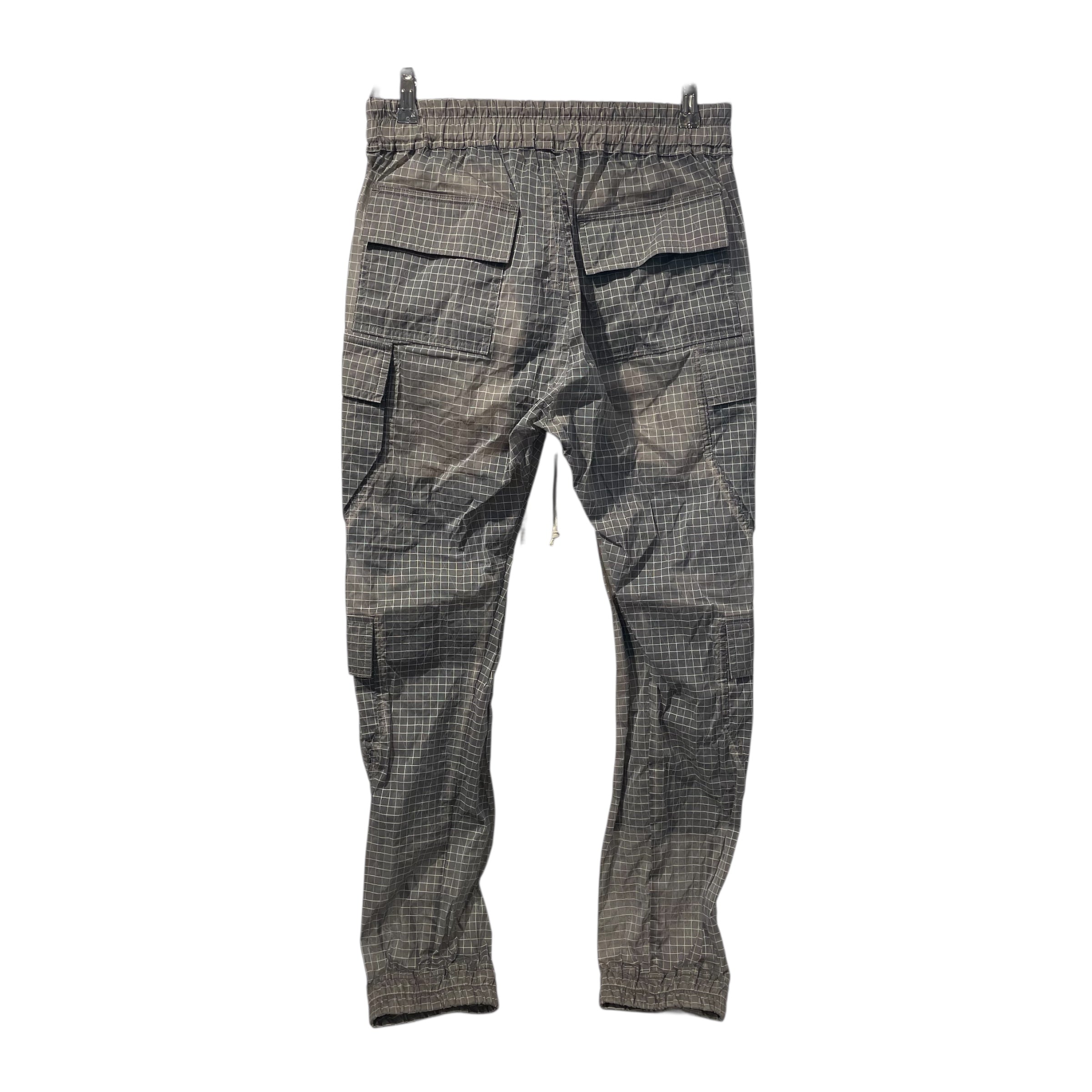 Rick Owens/Pants/34/Polyester/GRY/Plaid/RU01C4337-DR PAIR 2 view 2