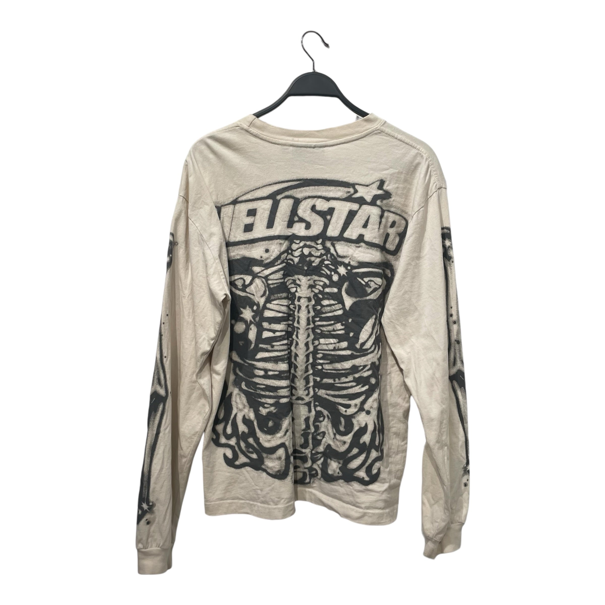 HELLSTAR/LS T-Shirt/S/Cotton/WHT/Graphic/skeleton view 2