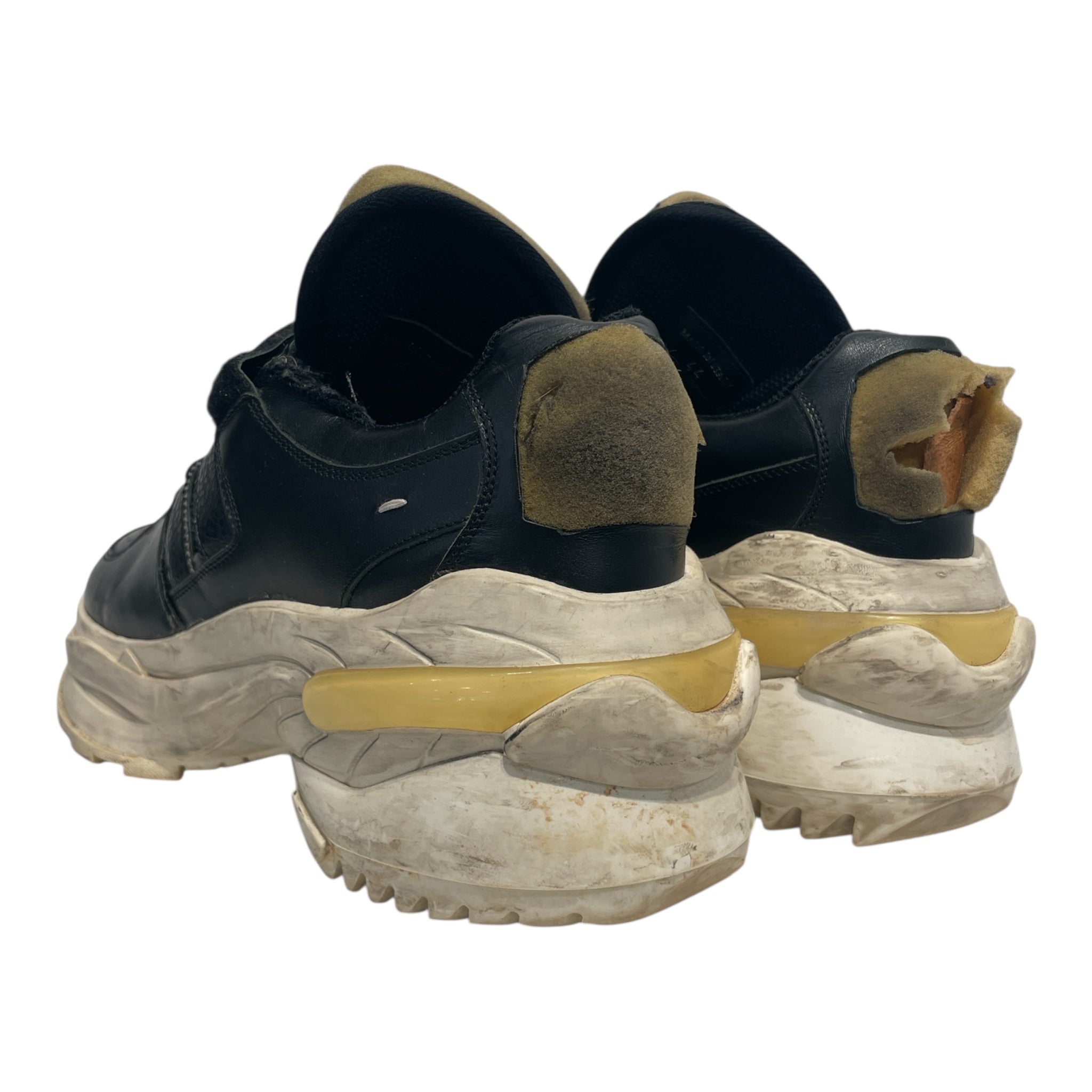 Maison Margiela/Low-Sneakers/EU 44/Leather/BLK/retrofit view 2