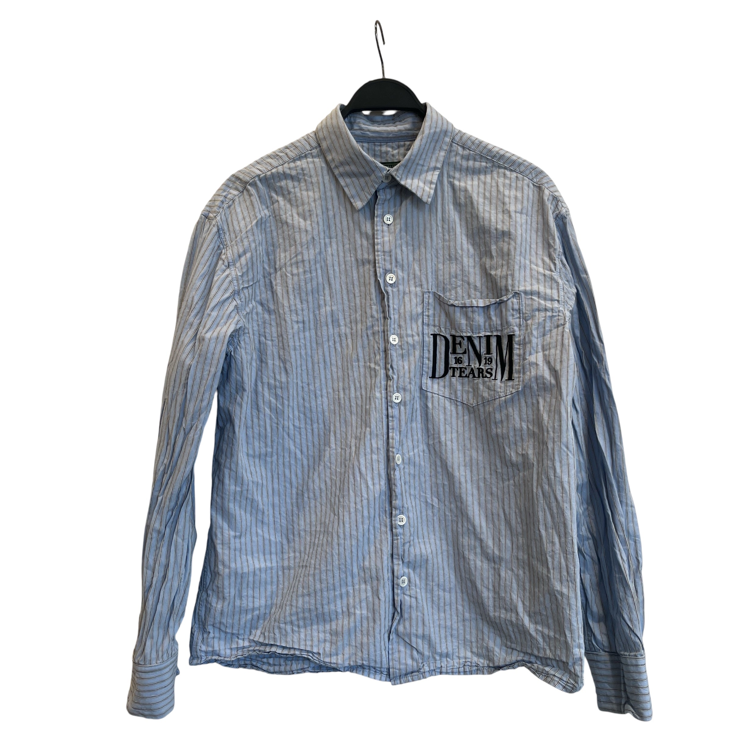 DENIM TEARS/Flannel Shirt/M/Cotton/NVY/Plaid/Dt Festival Button up view 1