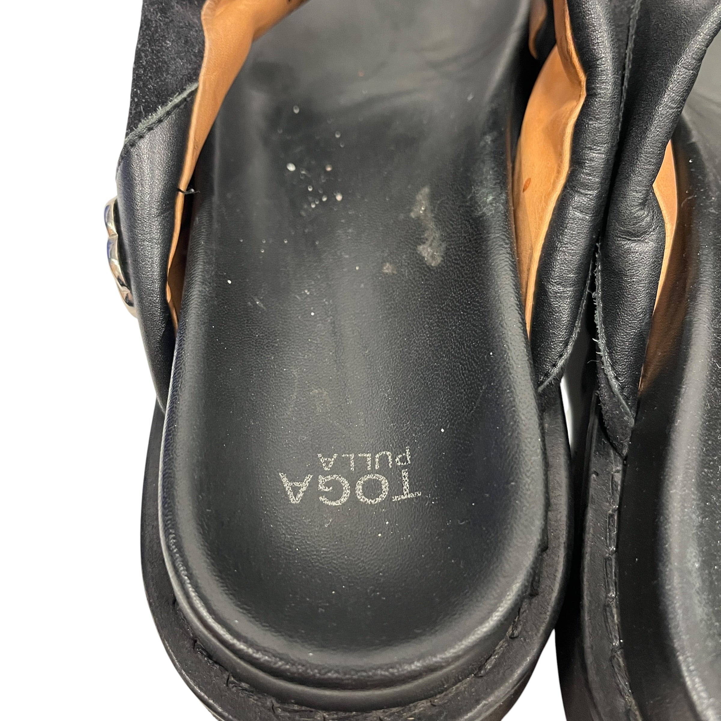 TOGA PULLA/Sandals/US 8/Leather/BLK/STUDDED SLIDES view 3