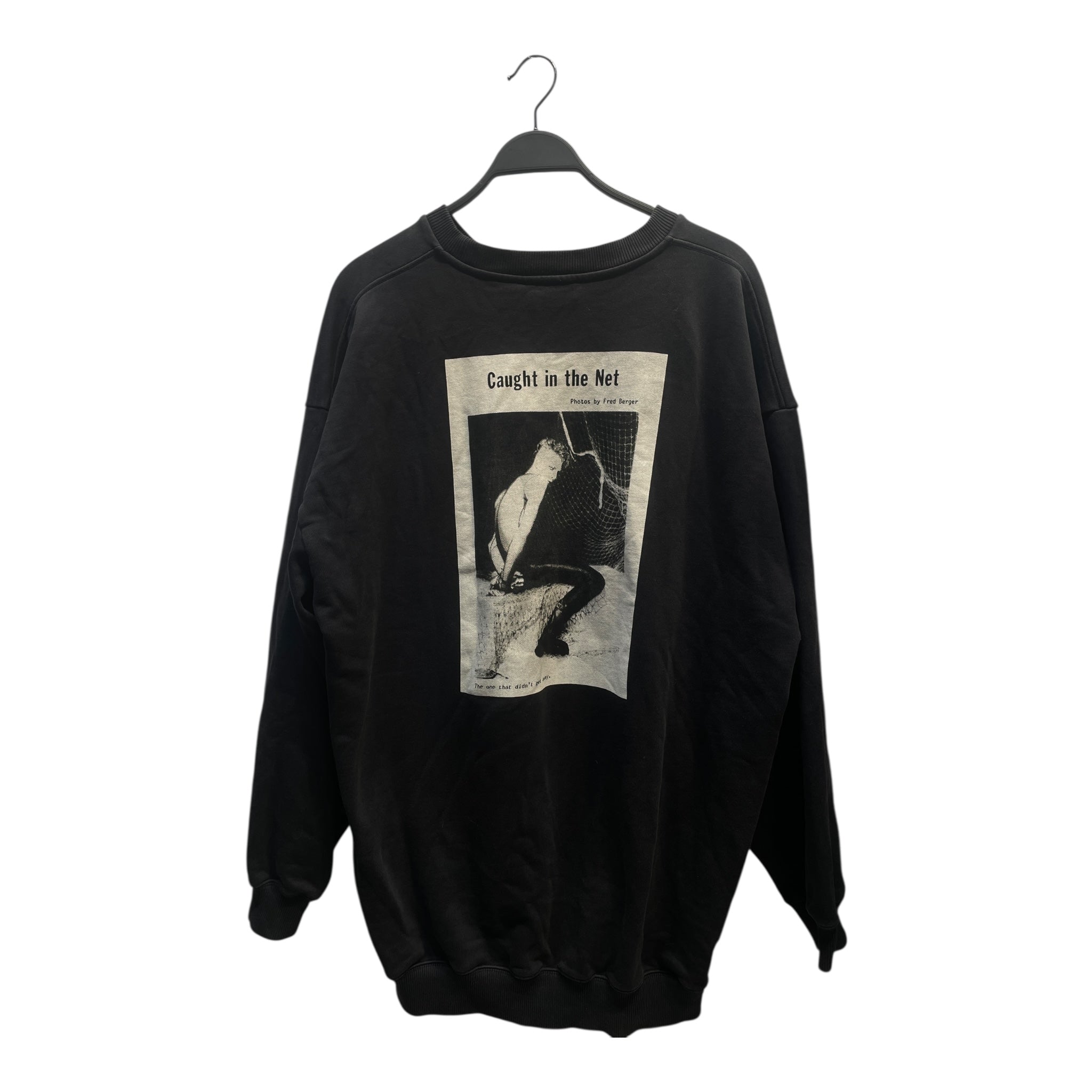 Acne Studios/Sweatshirt/L/Graphic/Cotton/BLK/acne tudios propganda crew view 2