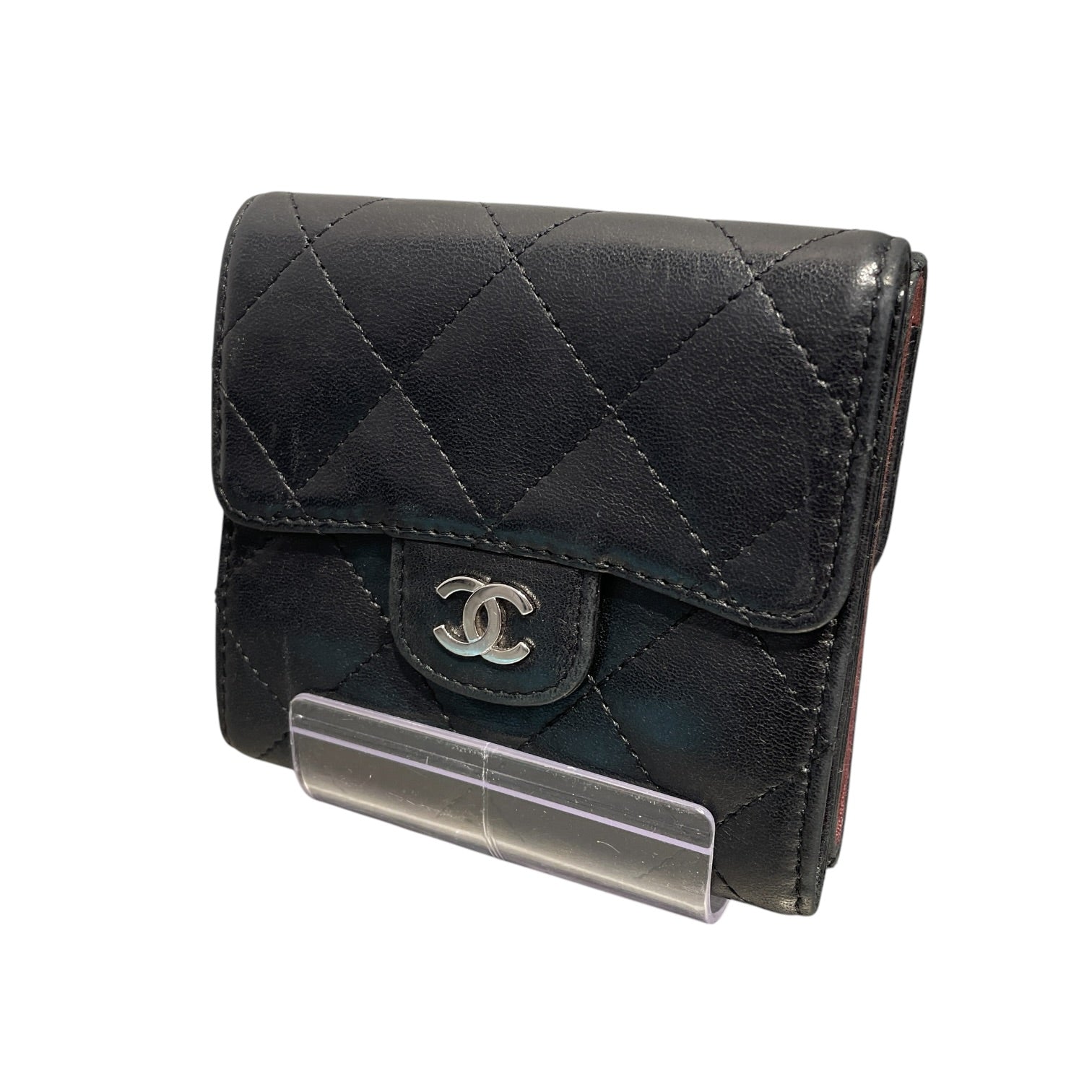 CHANEL/Trifold Wallet/Leather/BLK/10726397 (w/ box & dustbag) view 1